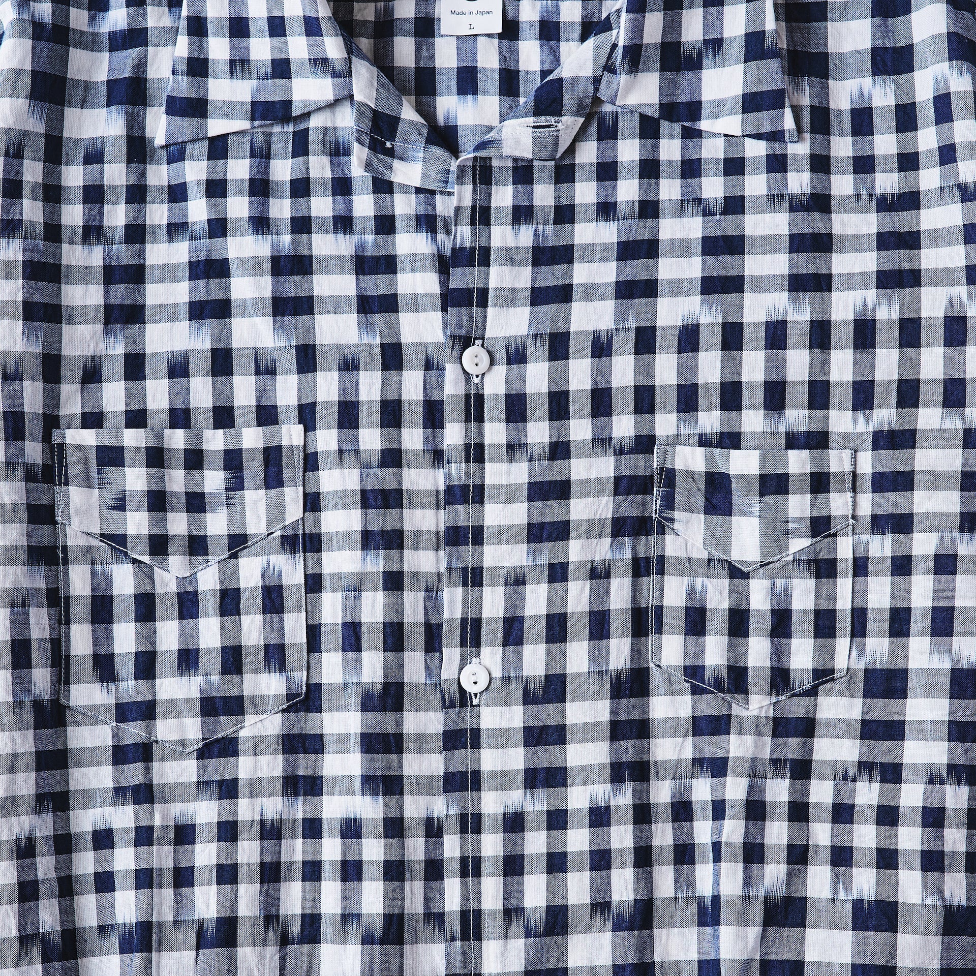 #3211S-ICN1 NEUTRA 3 S/S : ikat check navy