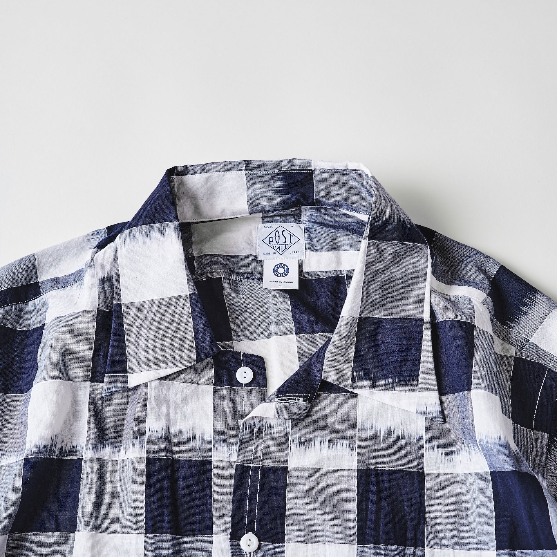 #3211S-ICN2 NEUTRA 3 S/S : ikat check navy