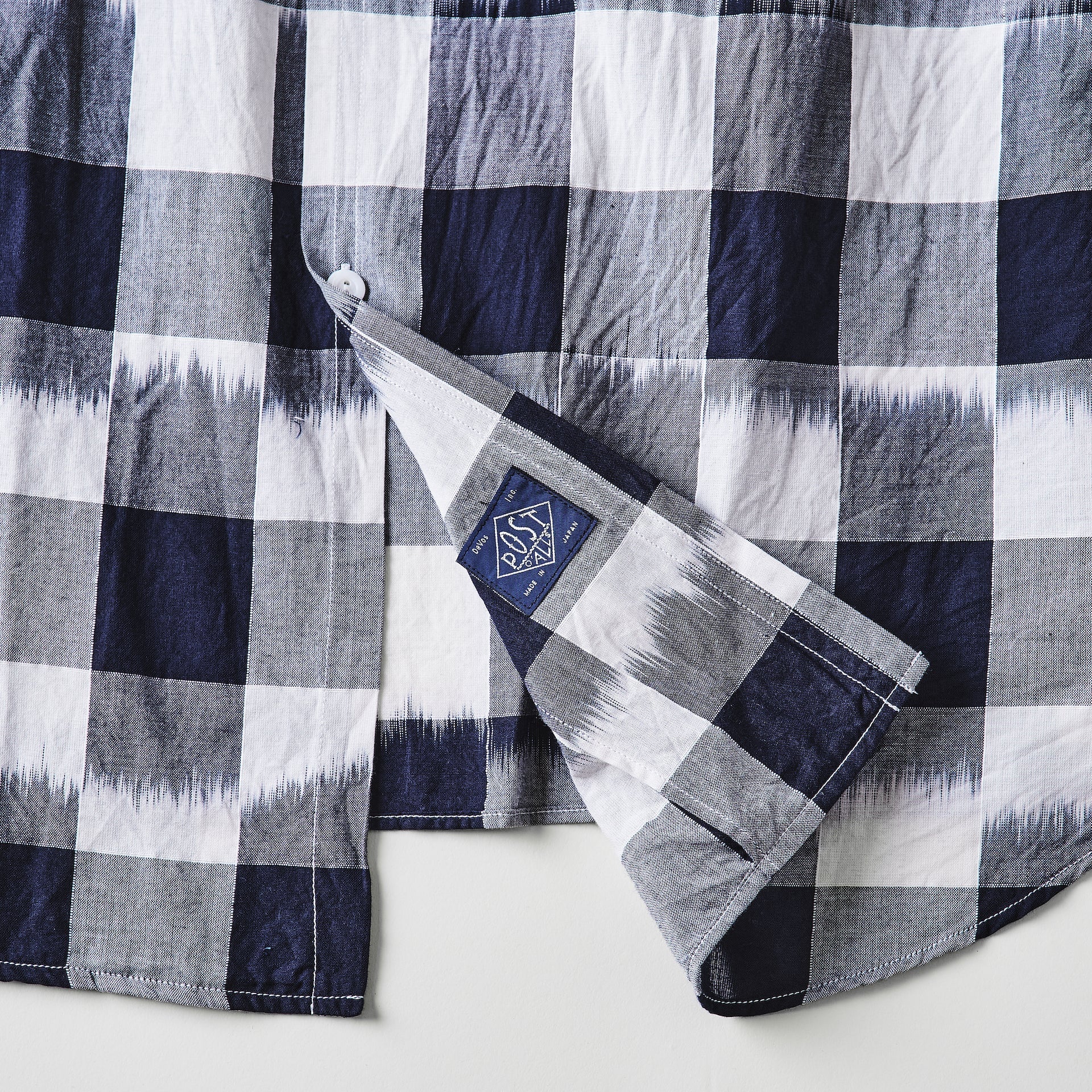 #3211S-ICN2 NEUTRA 3 S/S : ikat check navy