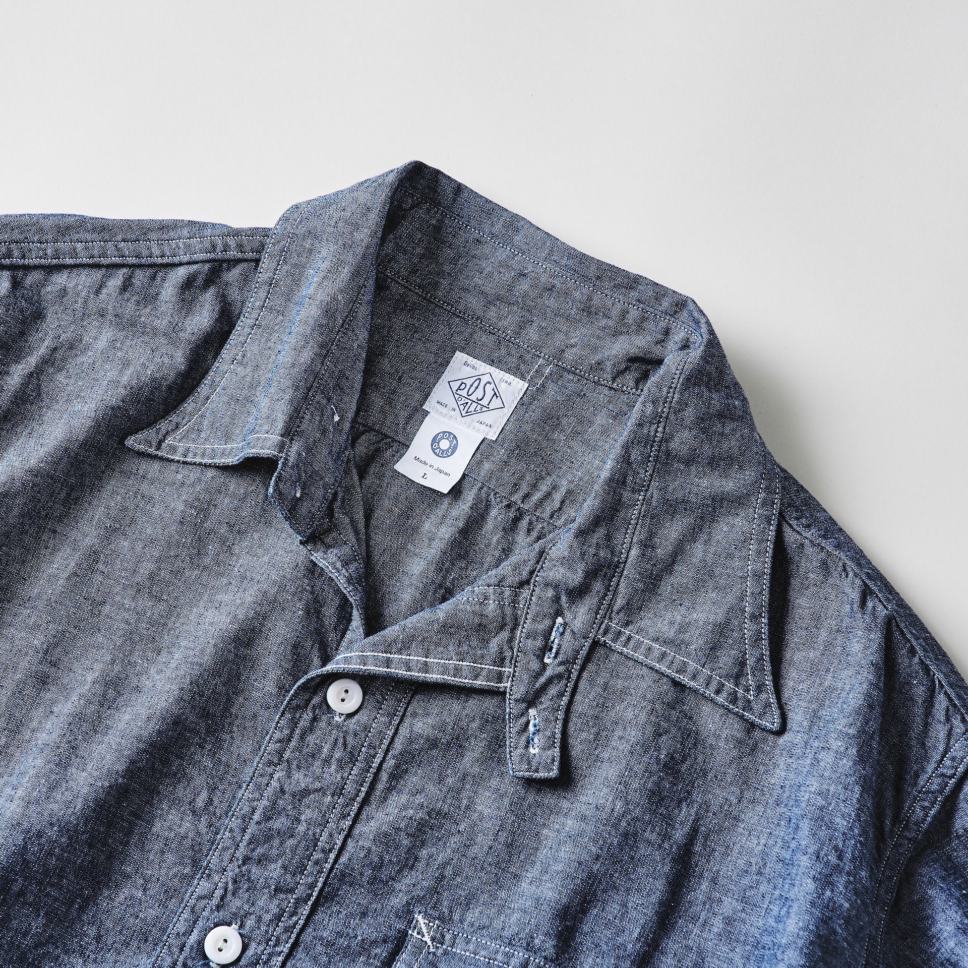 #3213S-CC NAVY CUT S/S : classic chambray indigo