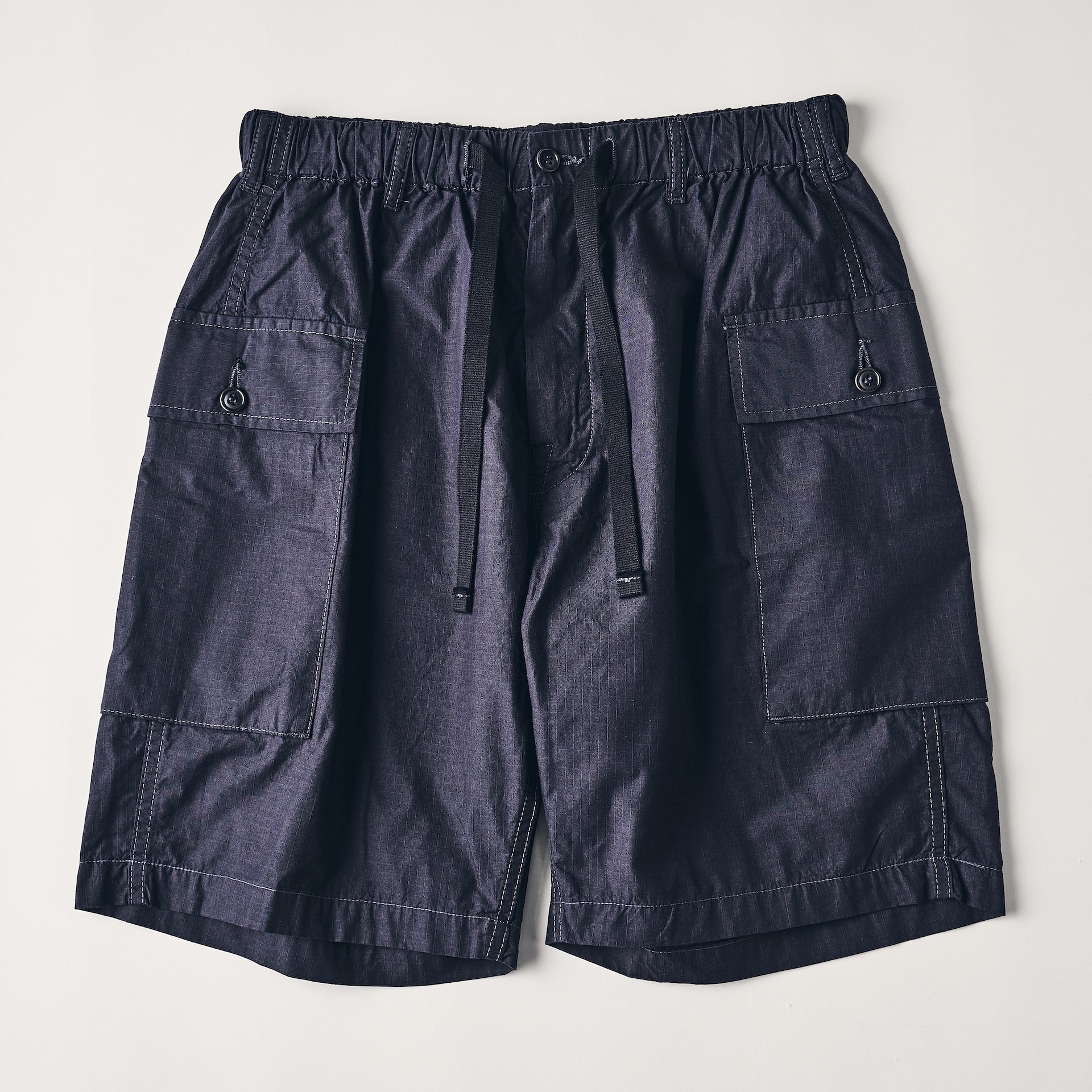 #3308S-CRC EZ WALKABOUT Shorts: cotton ripstop charcoal
