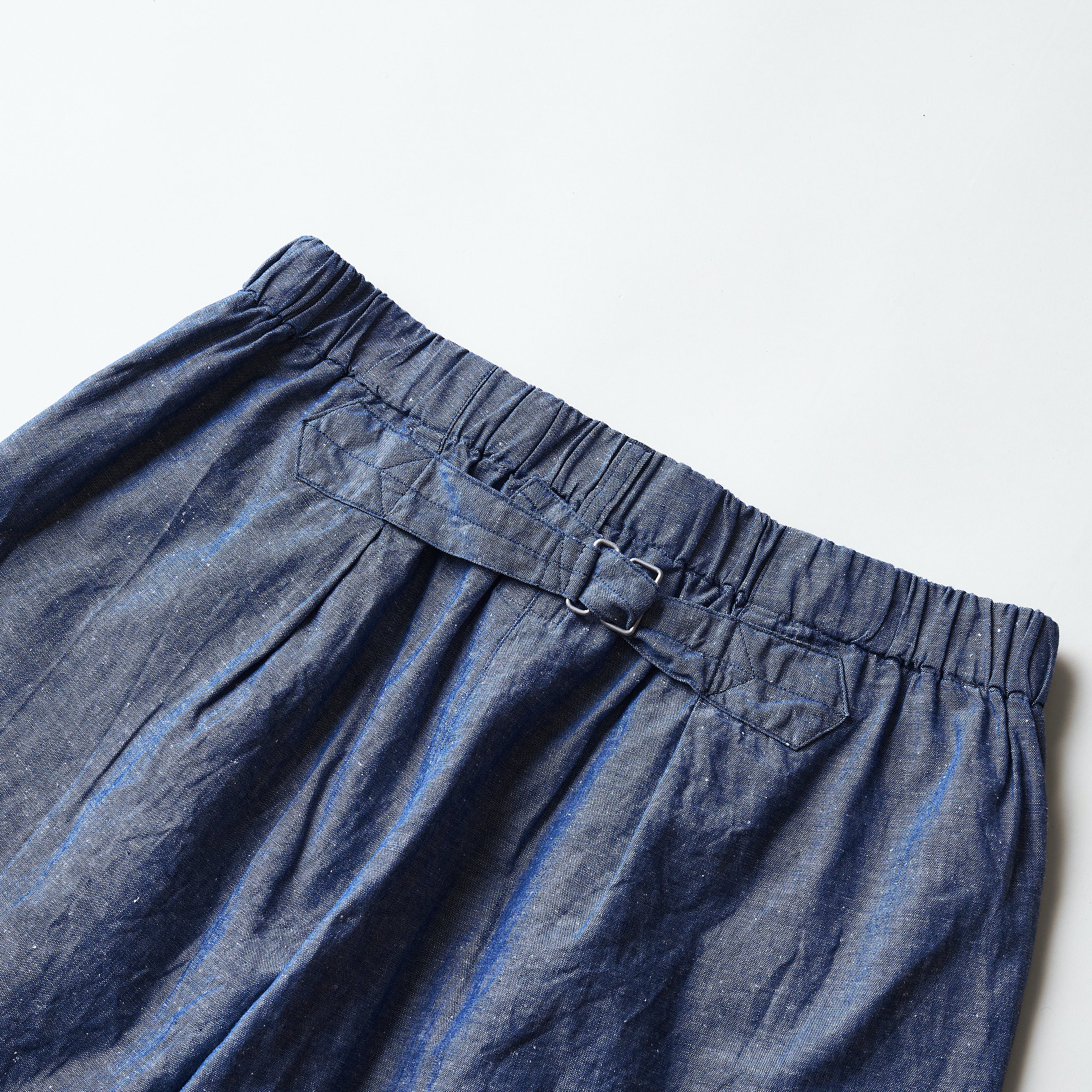 #3309S-CLI EZ Lax 2 Shorts : cotton / linen indigo#