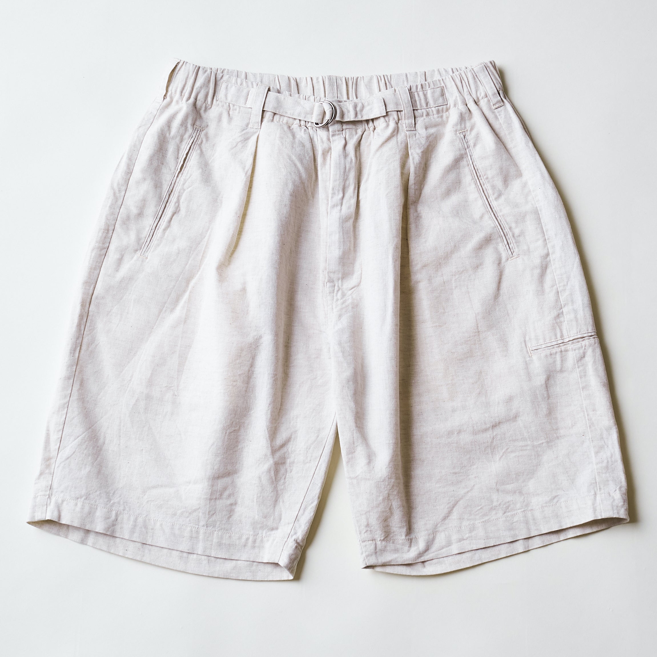 #3309S-CLN EZ Lax 2 Shorts : cotton / linen natural