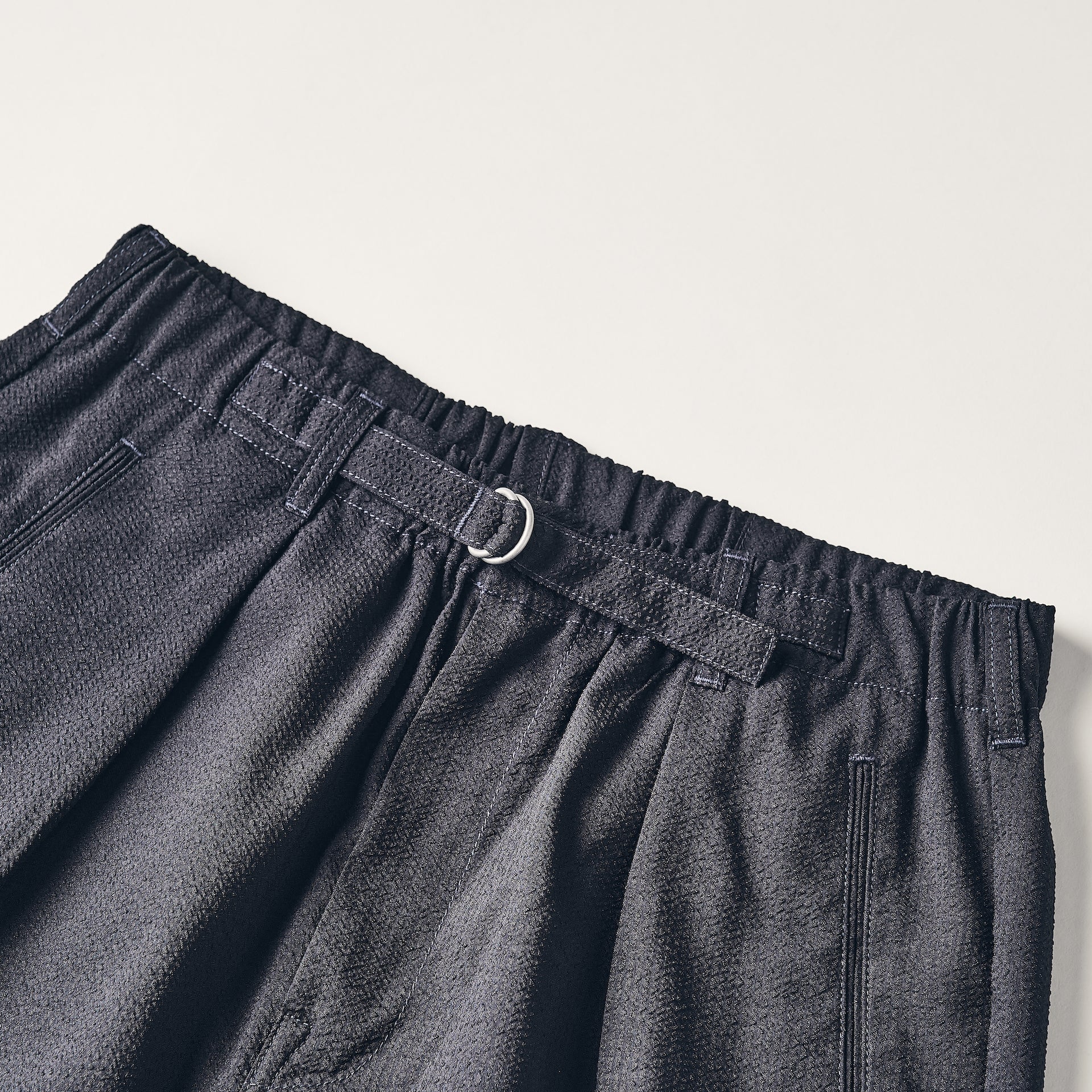 #3315S-PSB E-Z Lax 4 Shorts : poly seersucker black