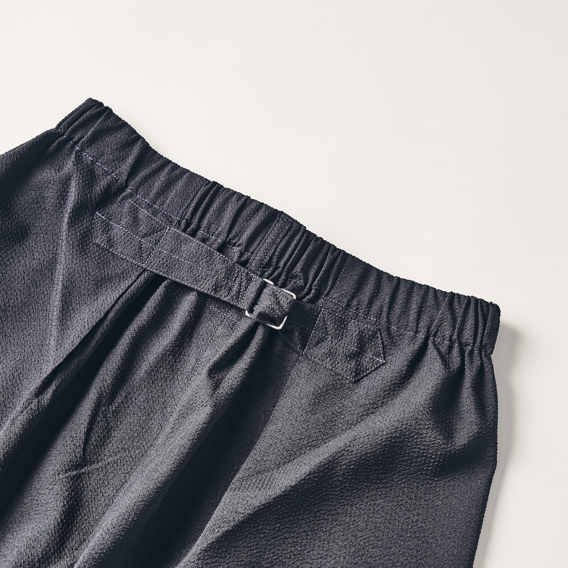 #3315S-PSB E-Z Lax 4 Shorts : poly seersucker black