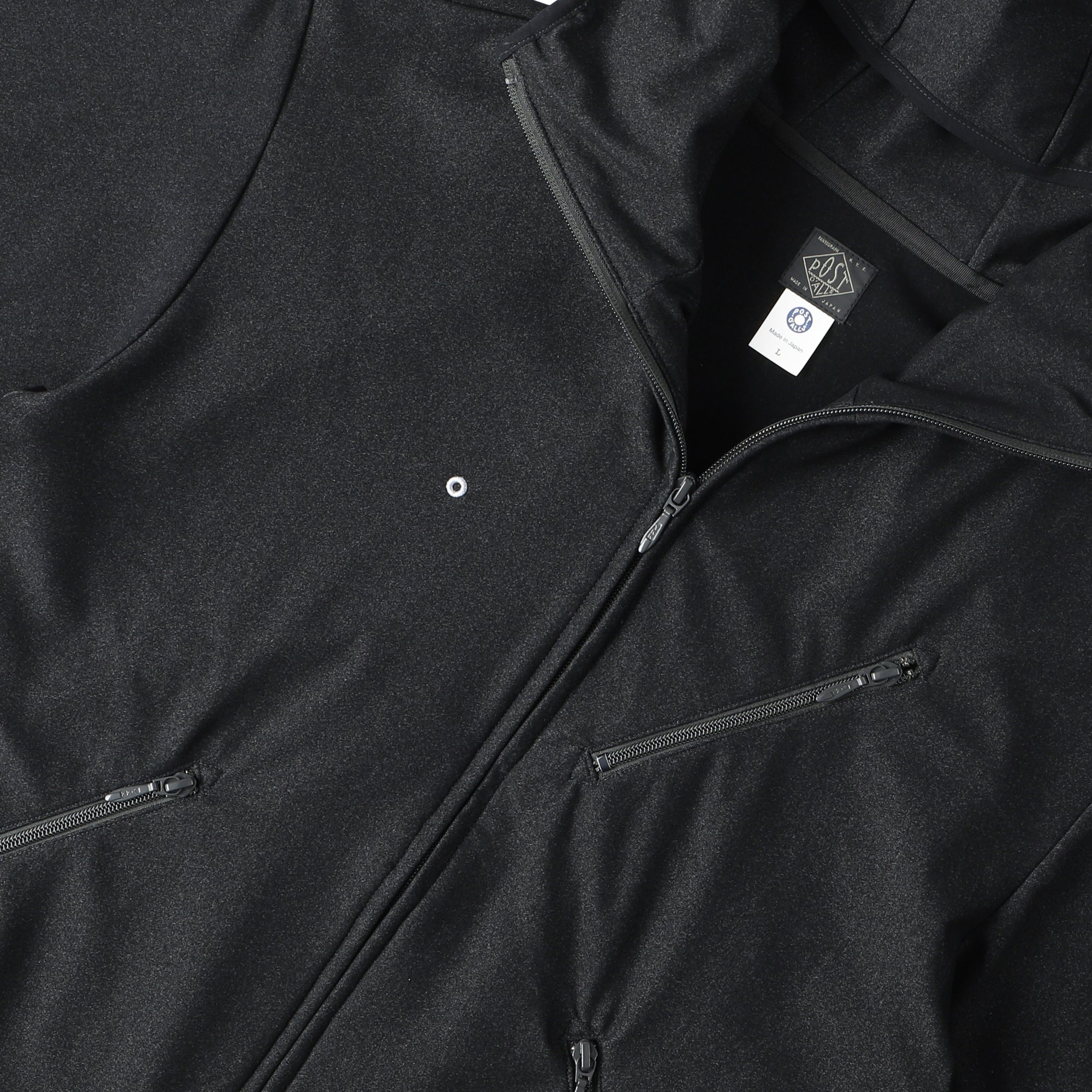 #3601 E-Z Hoodie MPJ / mid weight poly jersey dark charcoal heather