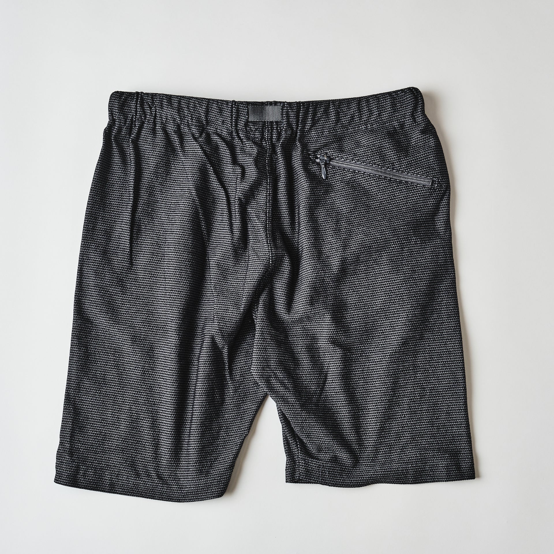 #3604-GBP E-Z Shorts : honeycomb pique grey border