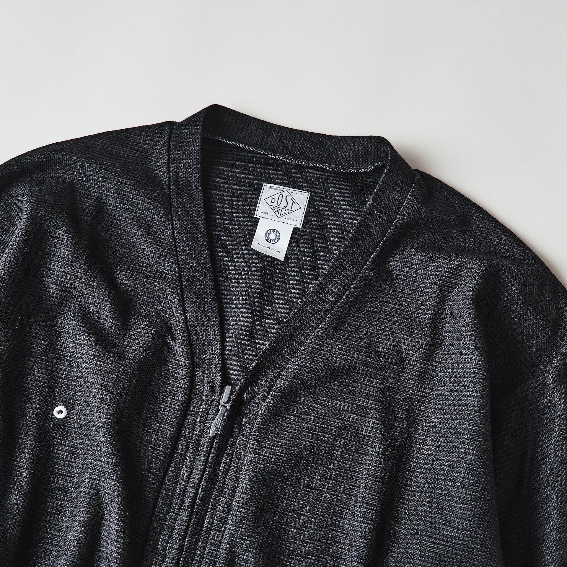 #3609-CMP E-Z Zip Cardigan : honeycomb pique charcoal mix