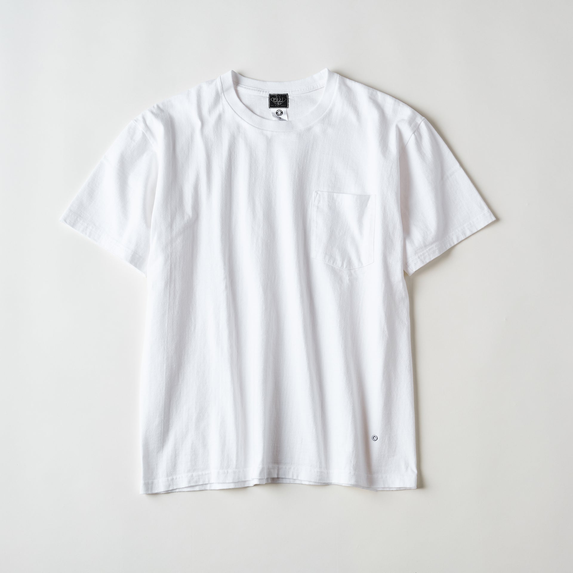 #3614-WHT Crew Pocket Tee : heavyweight jersey white