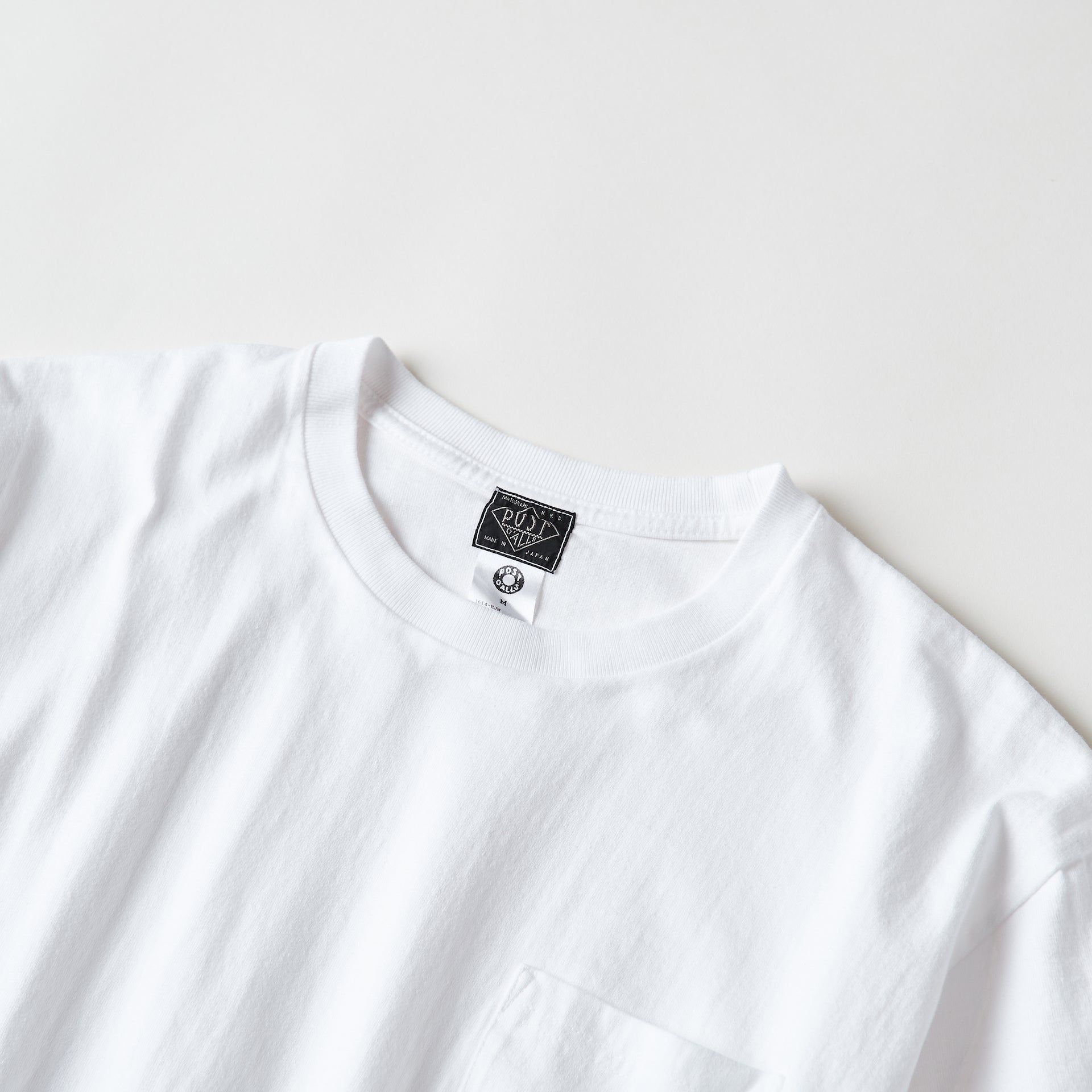 #3614-WHT Crew Pocket Tee : heavyweight jersey white