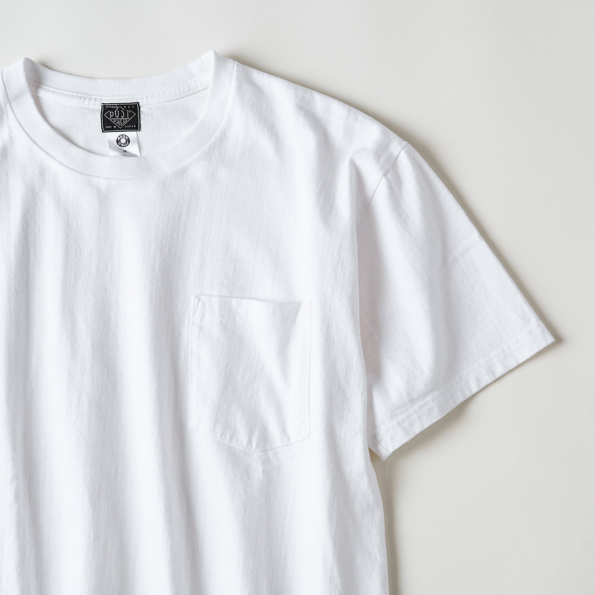 #3614-WHT Crew Pocket Tee : heavyweight jersey white