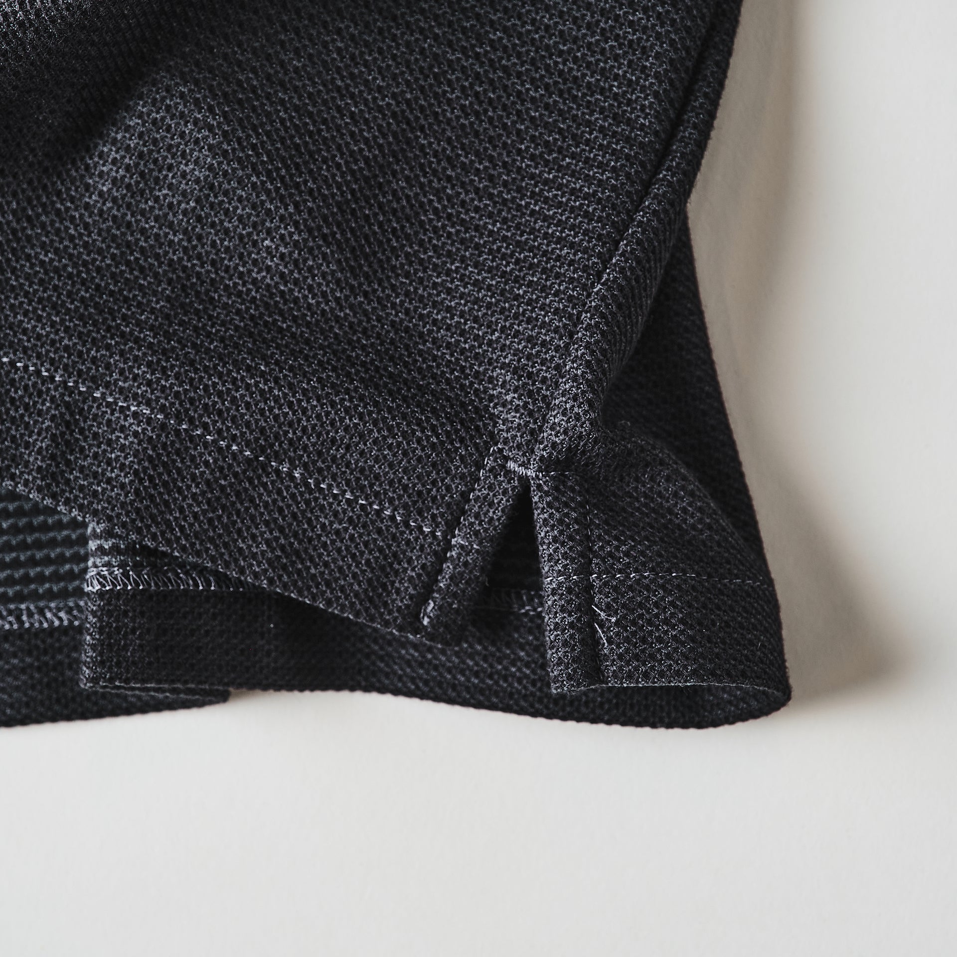 #3619-CMP POST Polo : honeycomb pique charcoal mix