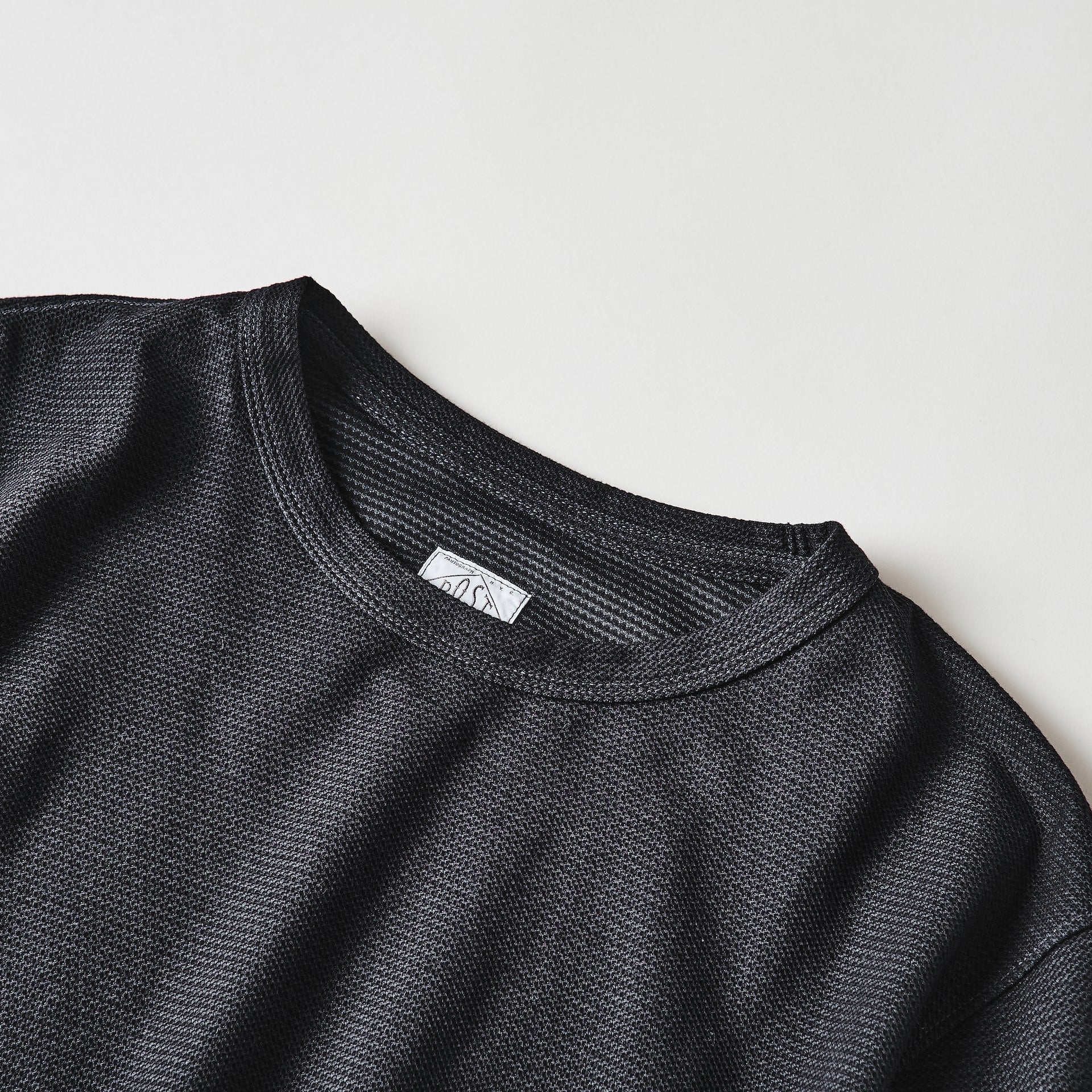 #3620-CMP POST Binder Tee 2 : honeycomb pique charcoal mix