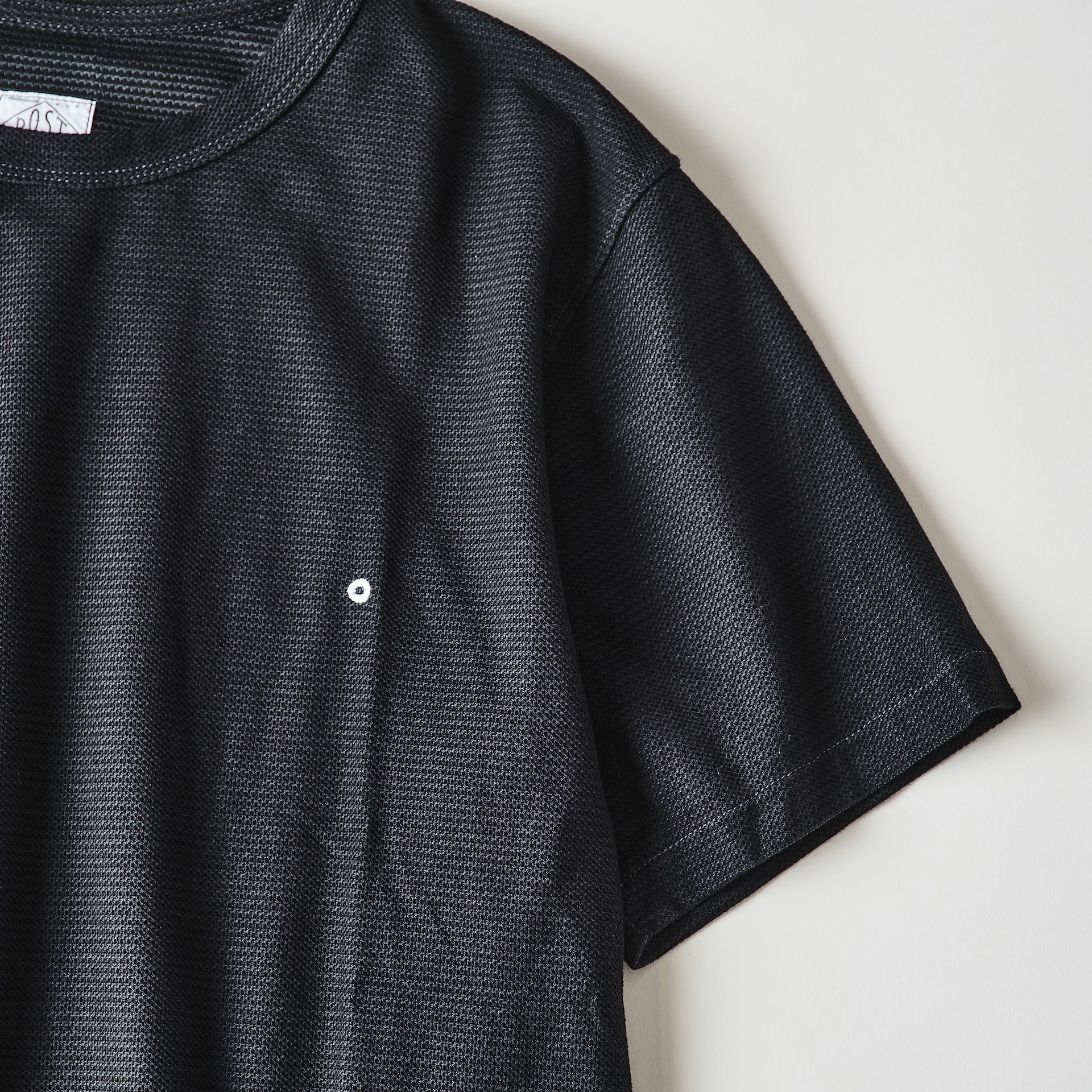 #3620-CMP POST Binder Tee 2 : honeycomb pique charcoal mix