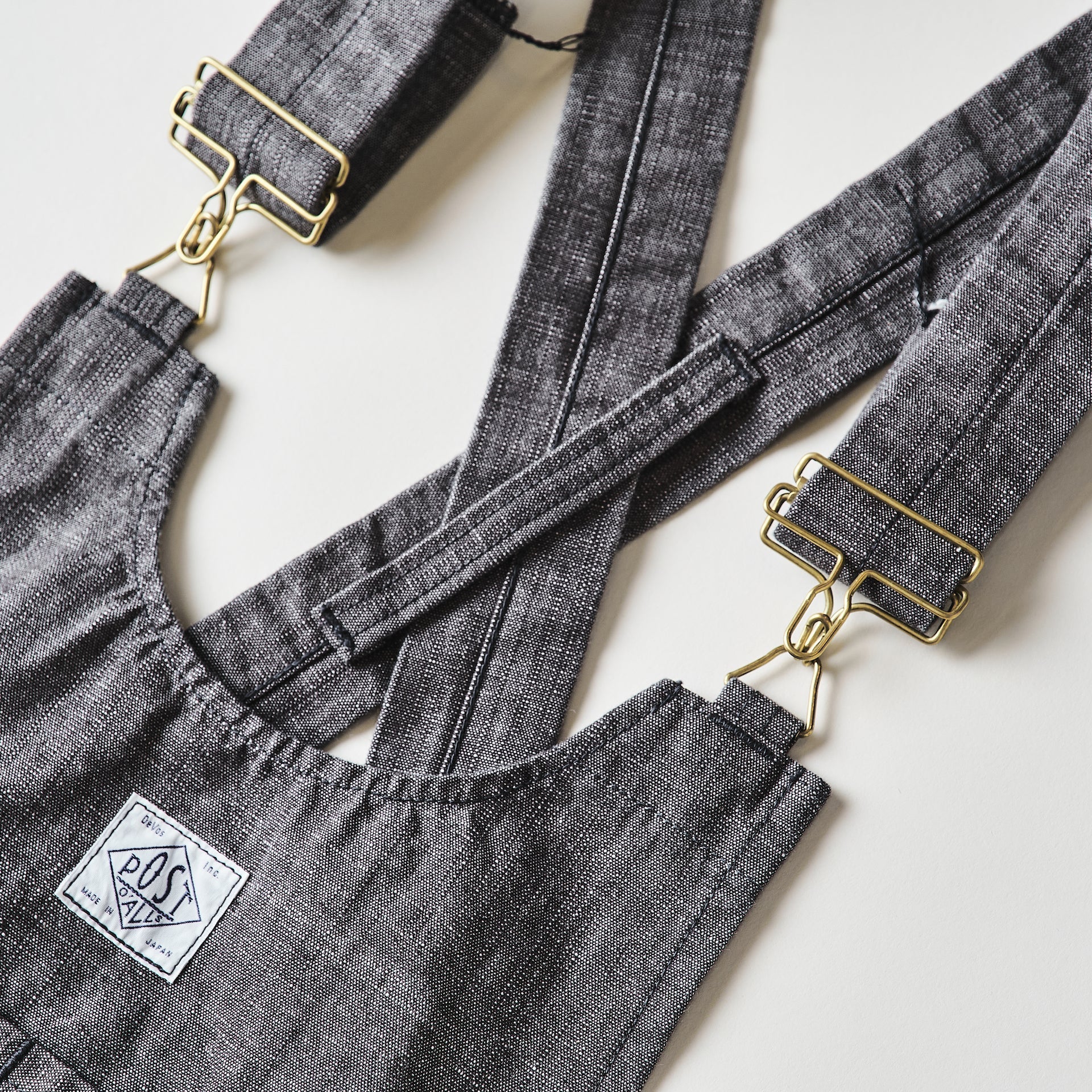 #3801R-SD POST Apron #1R : slub dungaree grey