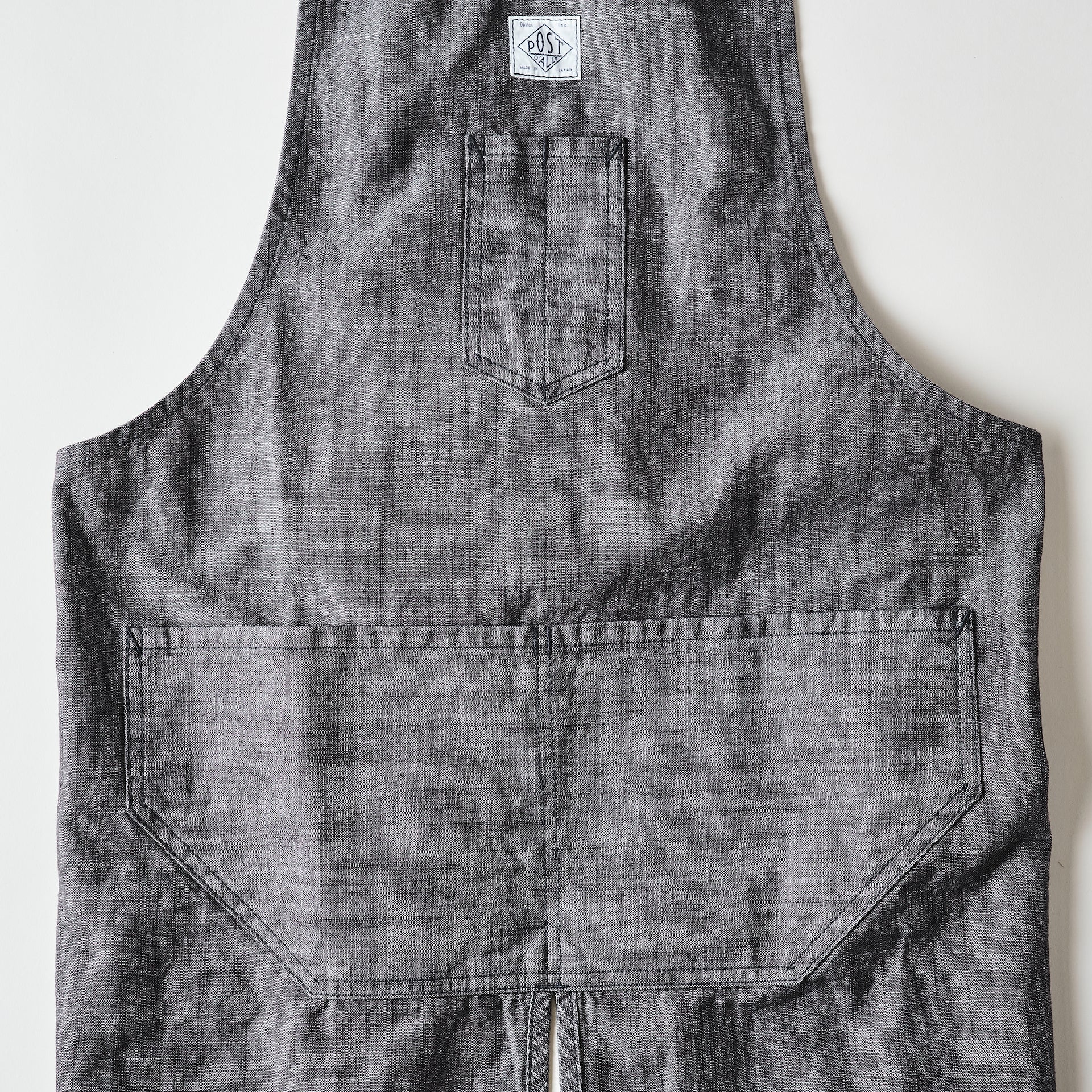 #3801R-SD POST Apron #1R : slub dungaree grey