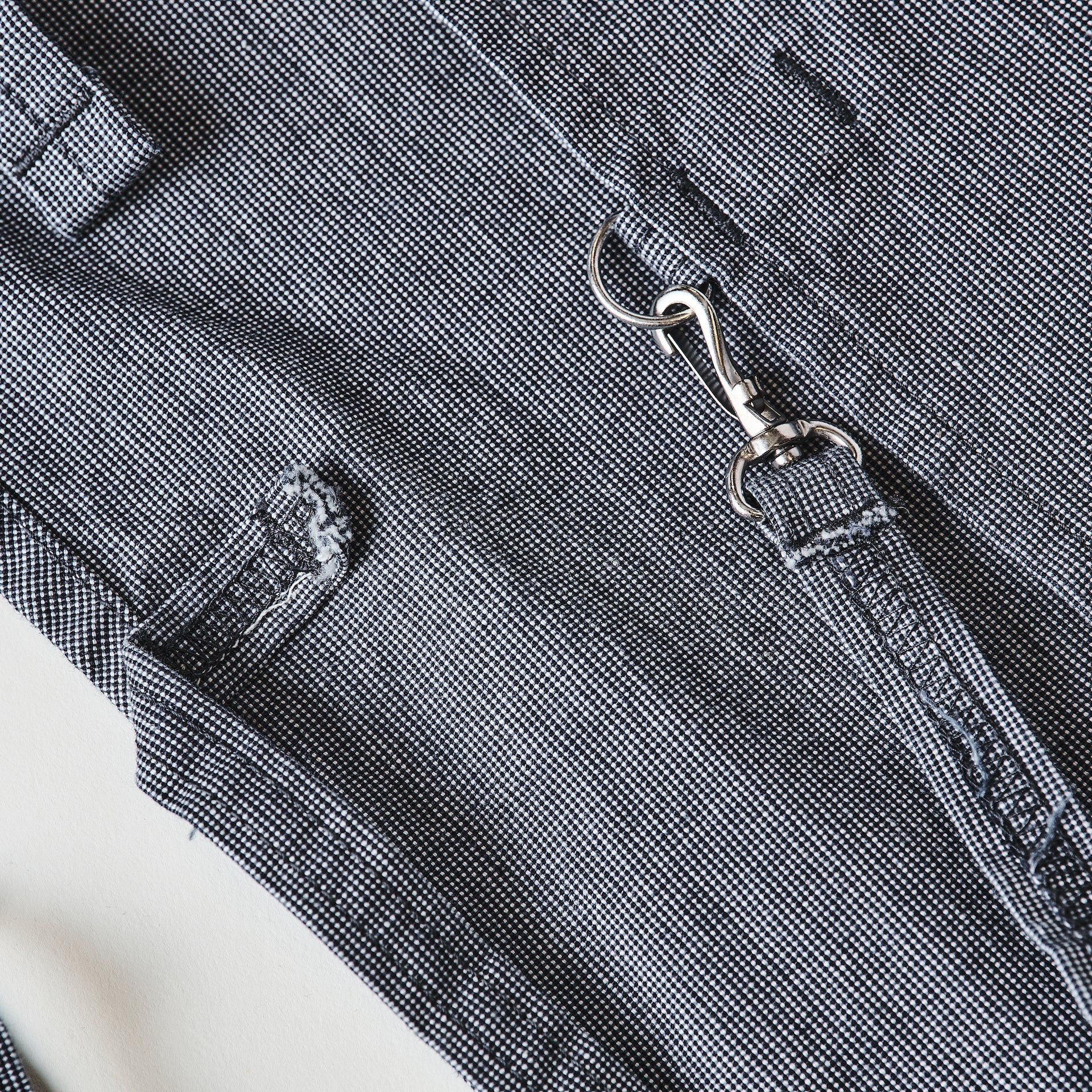 #3801R-VP POST Apron #1R : vintage pincheck indigo
