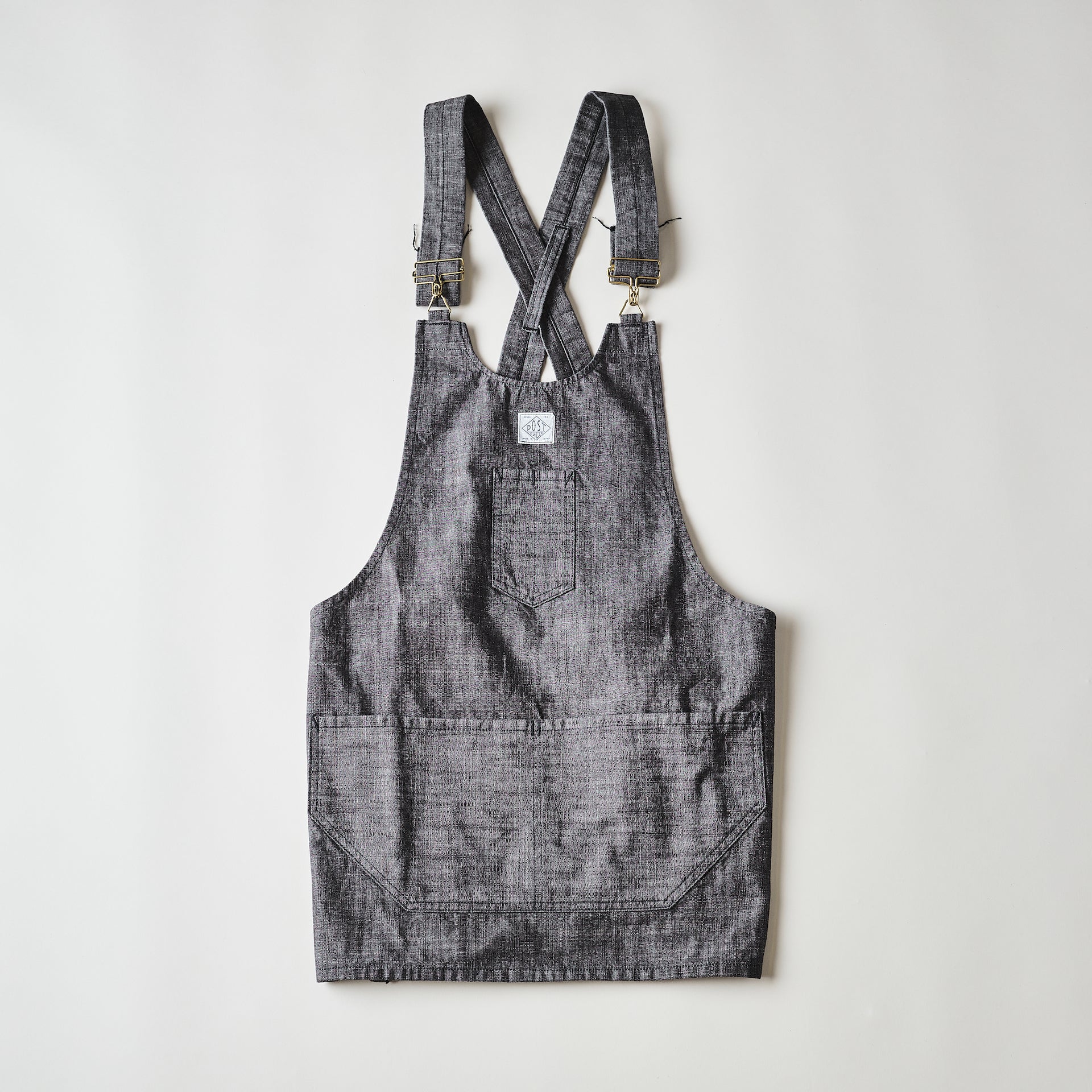 #3802R-SD POST Apron #2R : slub dungaree grey – POST O'ALLS