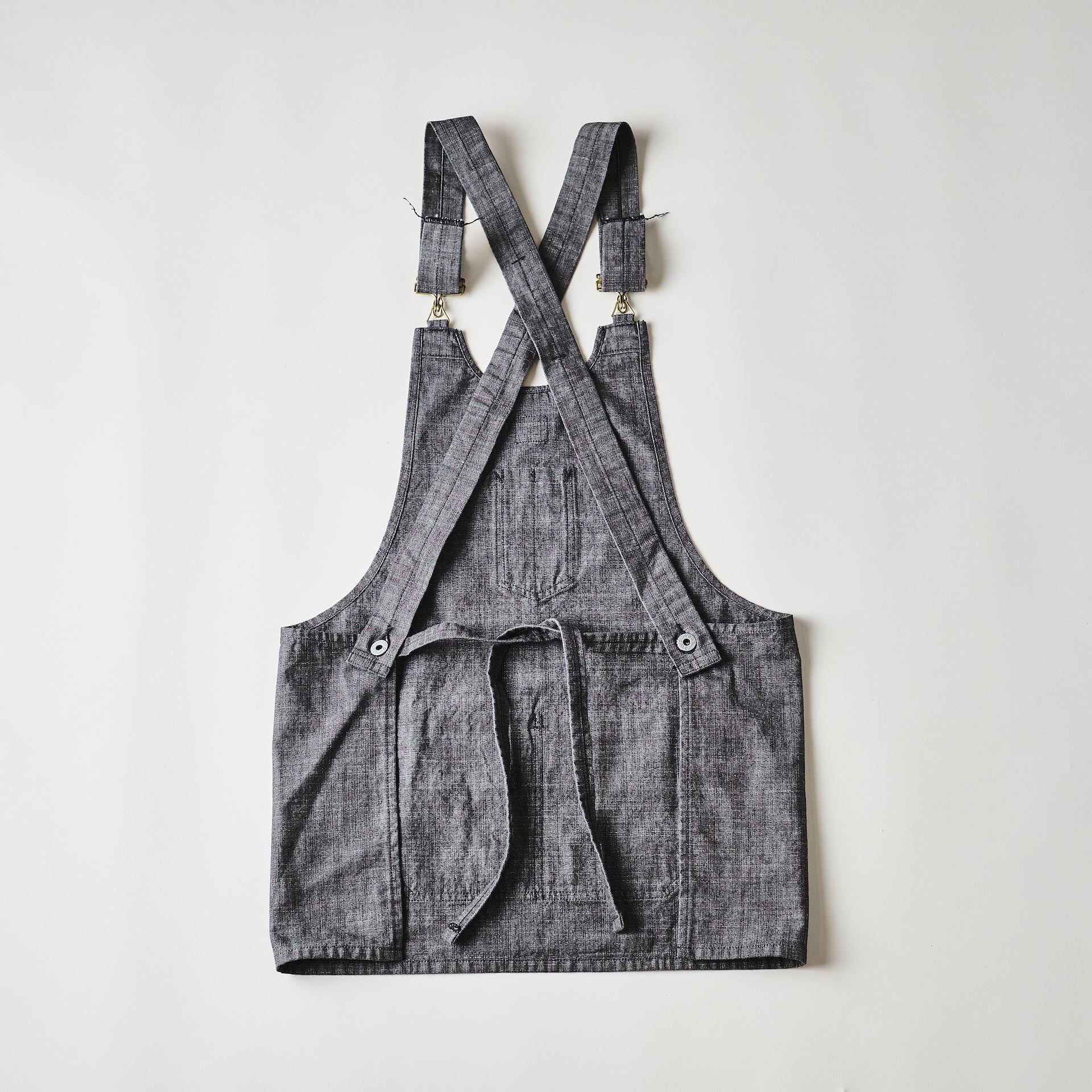 #3802R-SD POST Apron #2R : slub dungaree grey