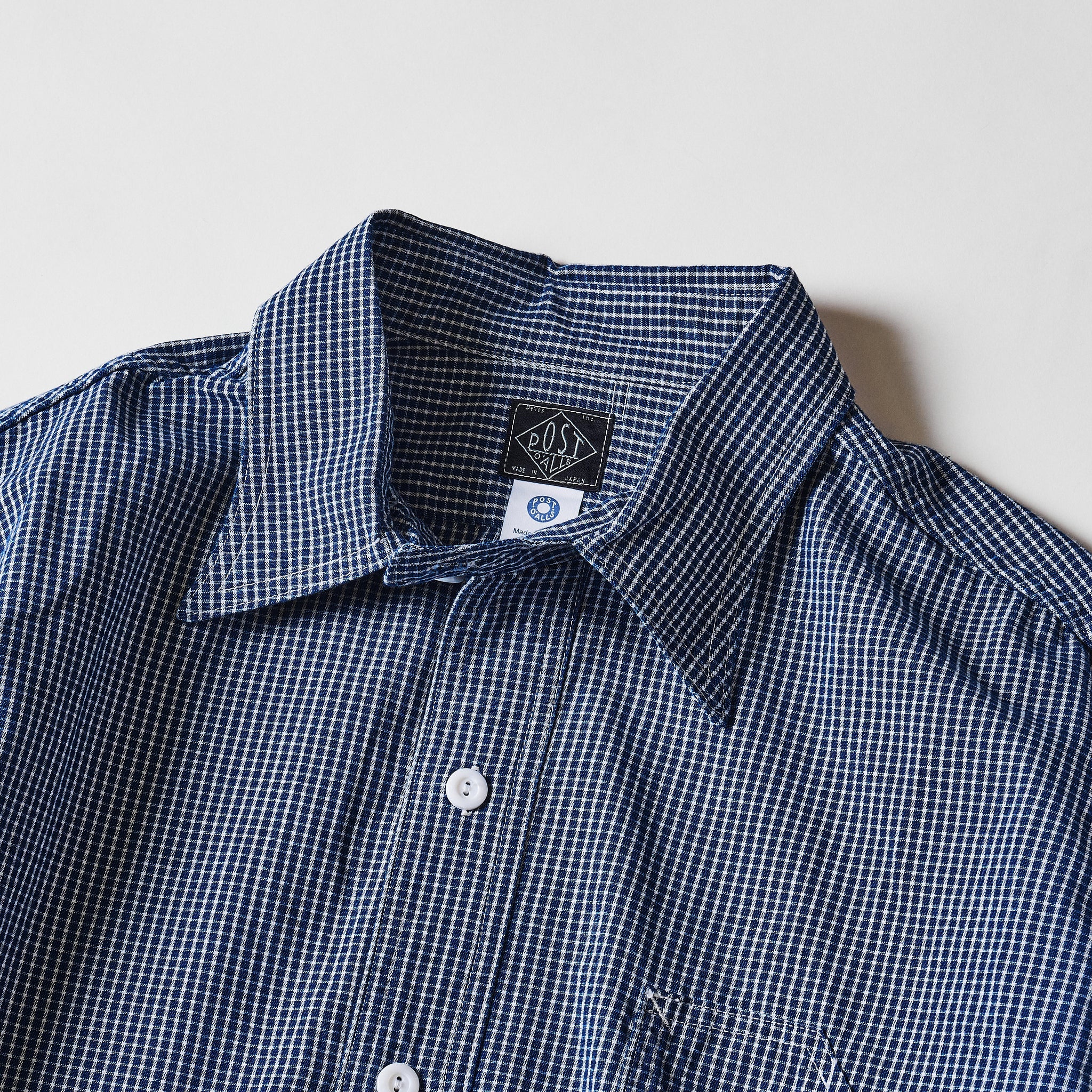 #1201-IC1 No.1 Shirt: indigo check 1