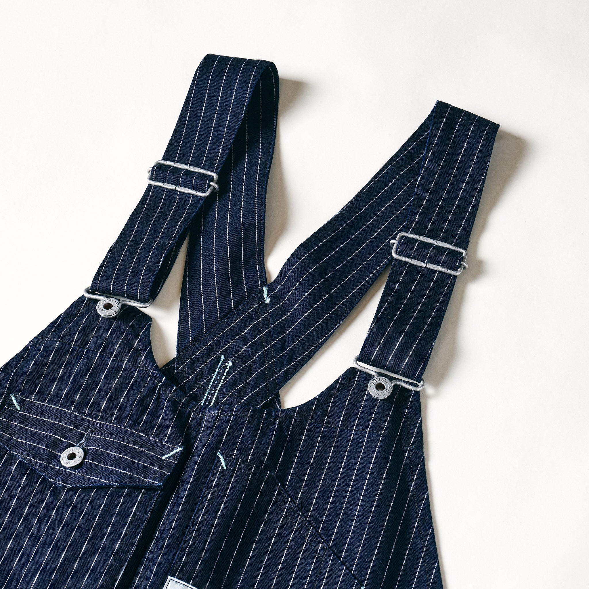 #1402-GS No.2 Overalls : gangster stripe indigo