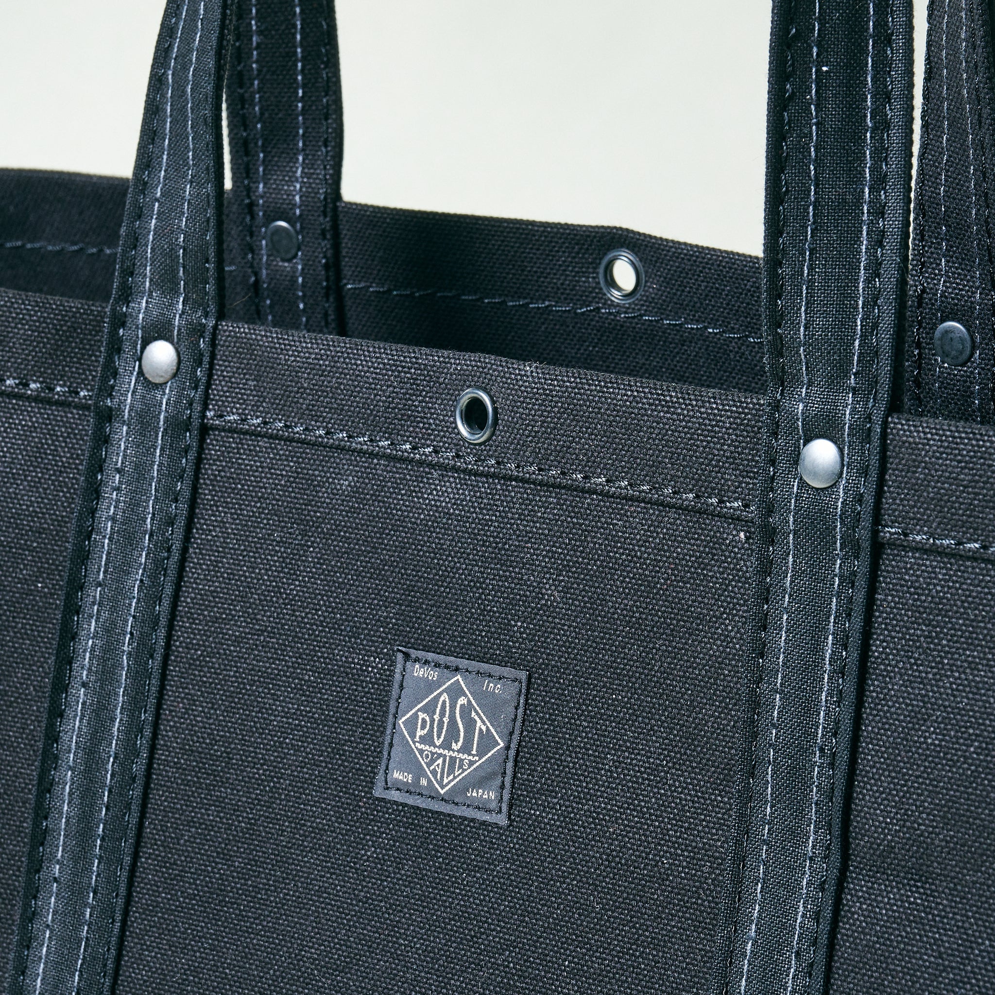 #4203-CB Bell Tote (M) : cotton canvas black
