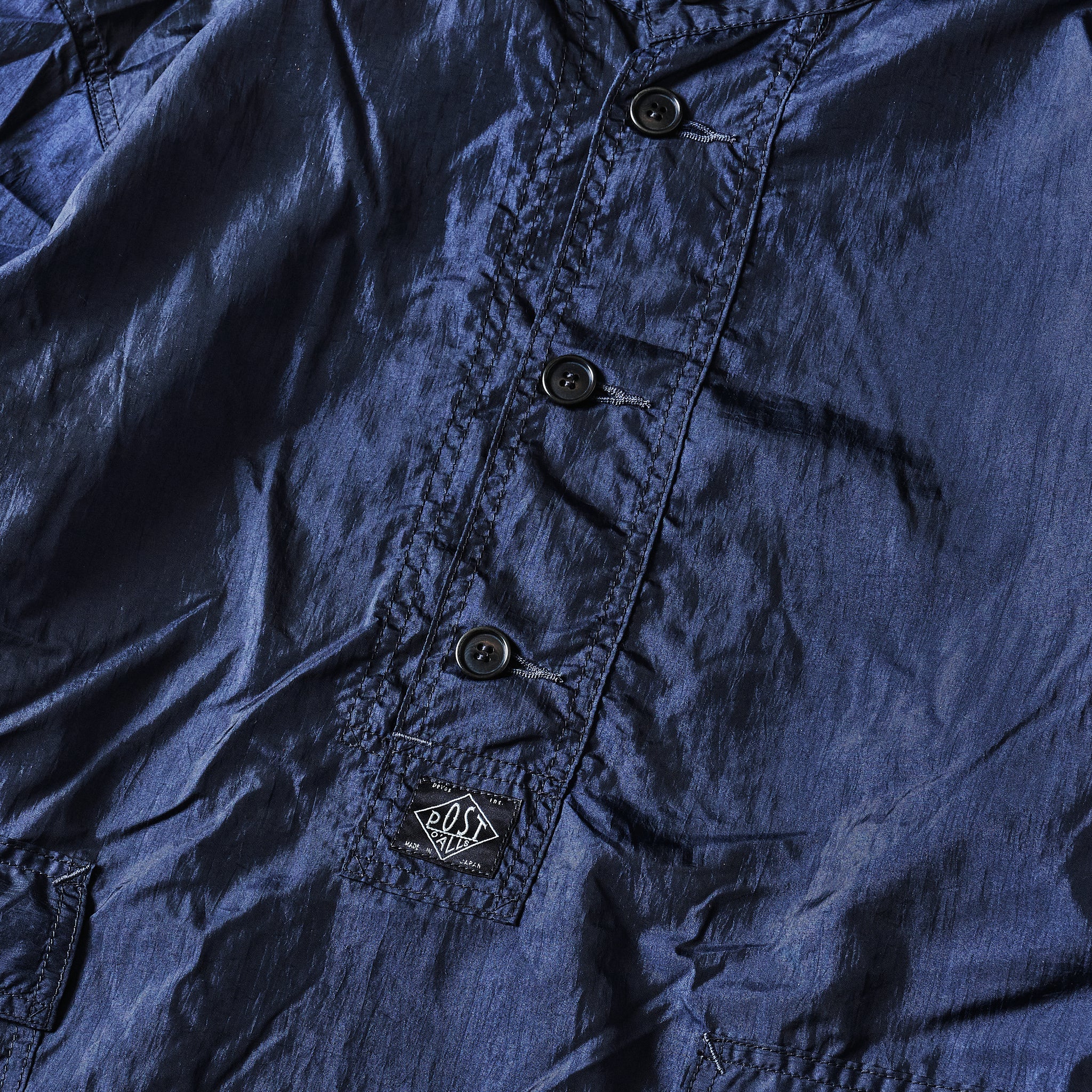 #1105-CTN NAVY Parka : crinkle nylon taffeta navy