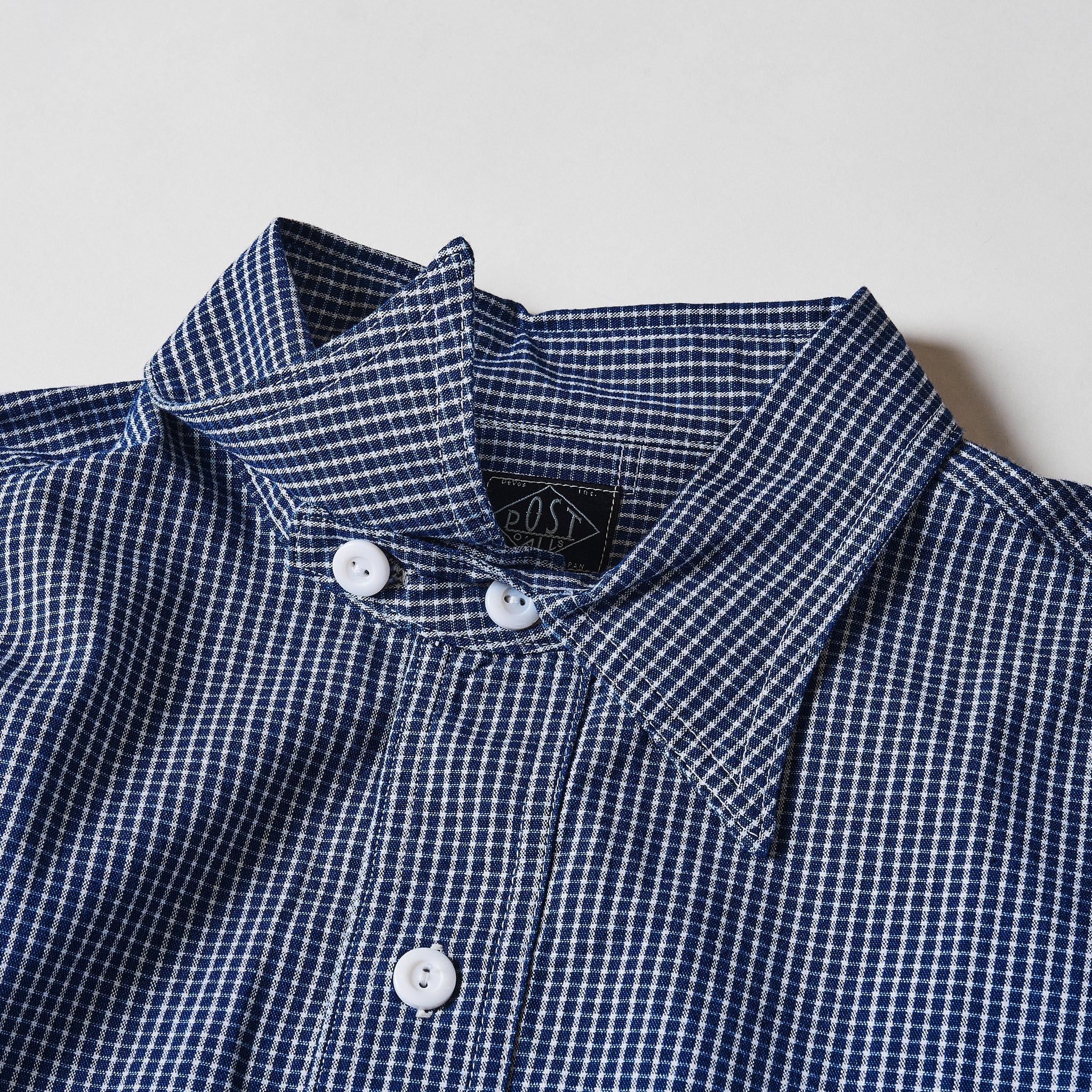 #1201-IC1 No.1 Shirt: indigo check 1