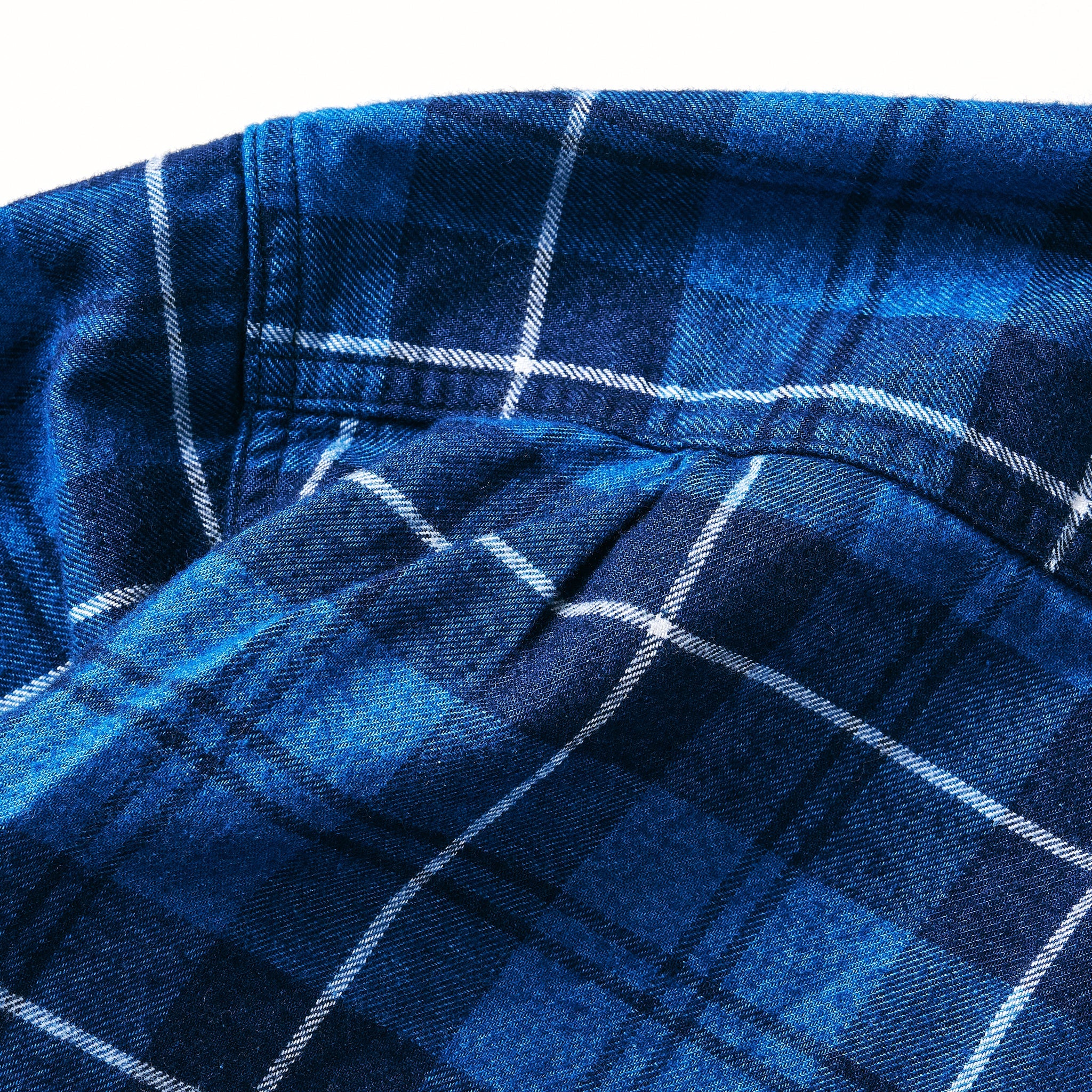 #1208-CF3 New Shirt : cotton flannel check indigo check 3