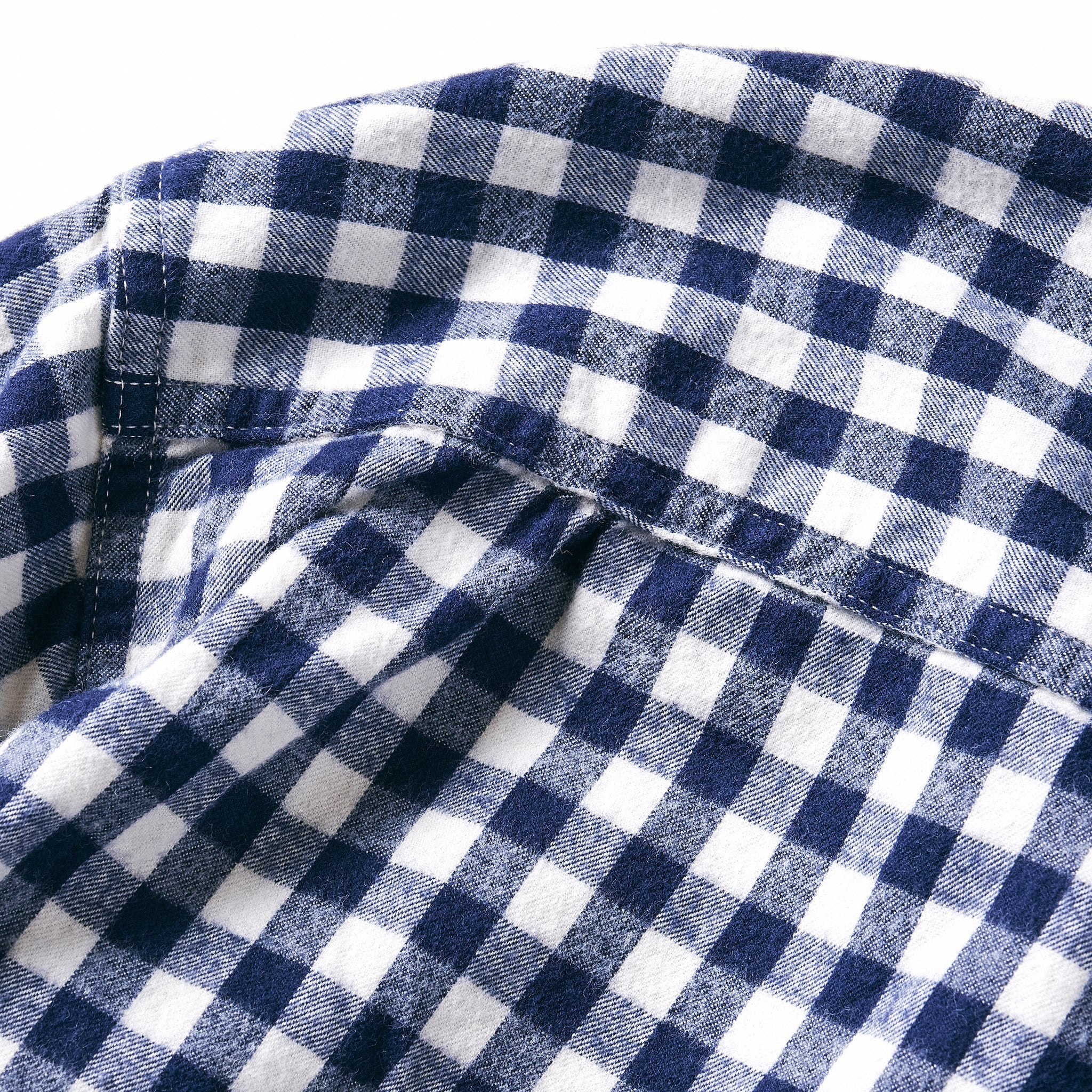 #1208-FBN New Shirt : flannel block check navy