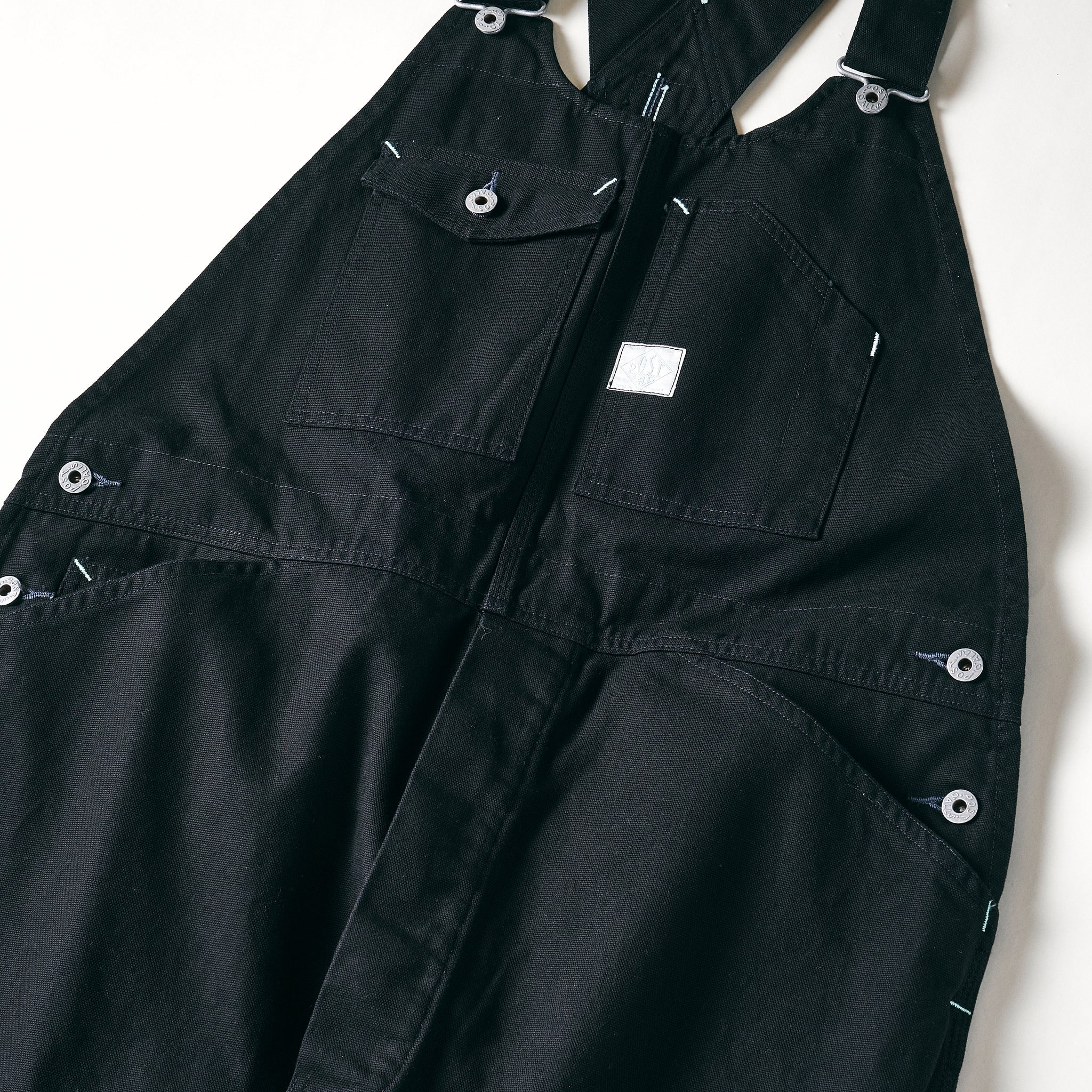 #1402-COB No.2 Overalls : cotton canvas black