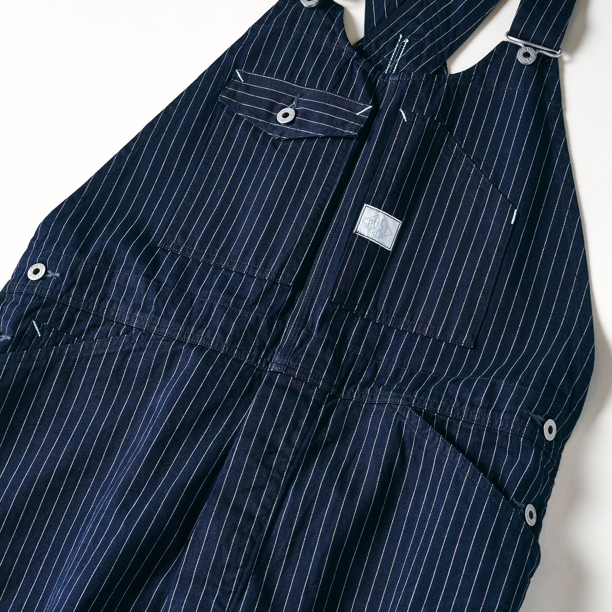 #1402-GS No.2 Overalls : gangster stripe indigo