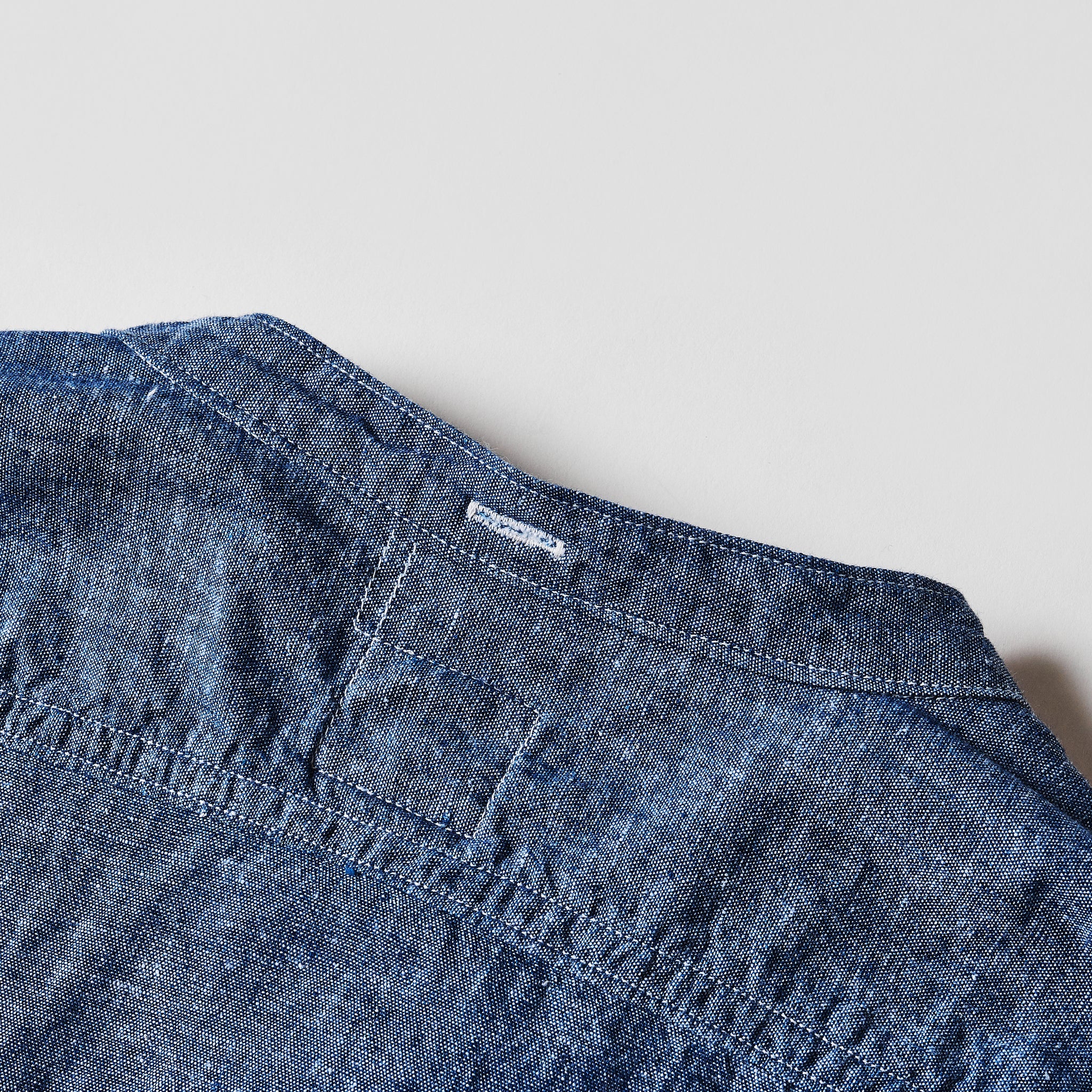 #1203-CC Band collar shirt : classic chambray (23FW)
