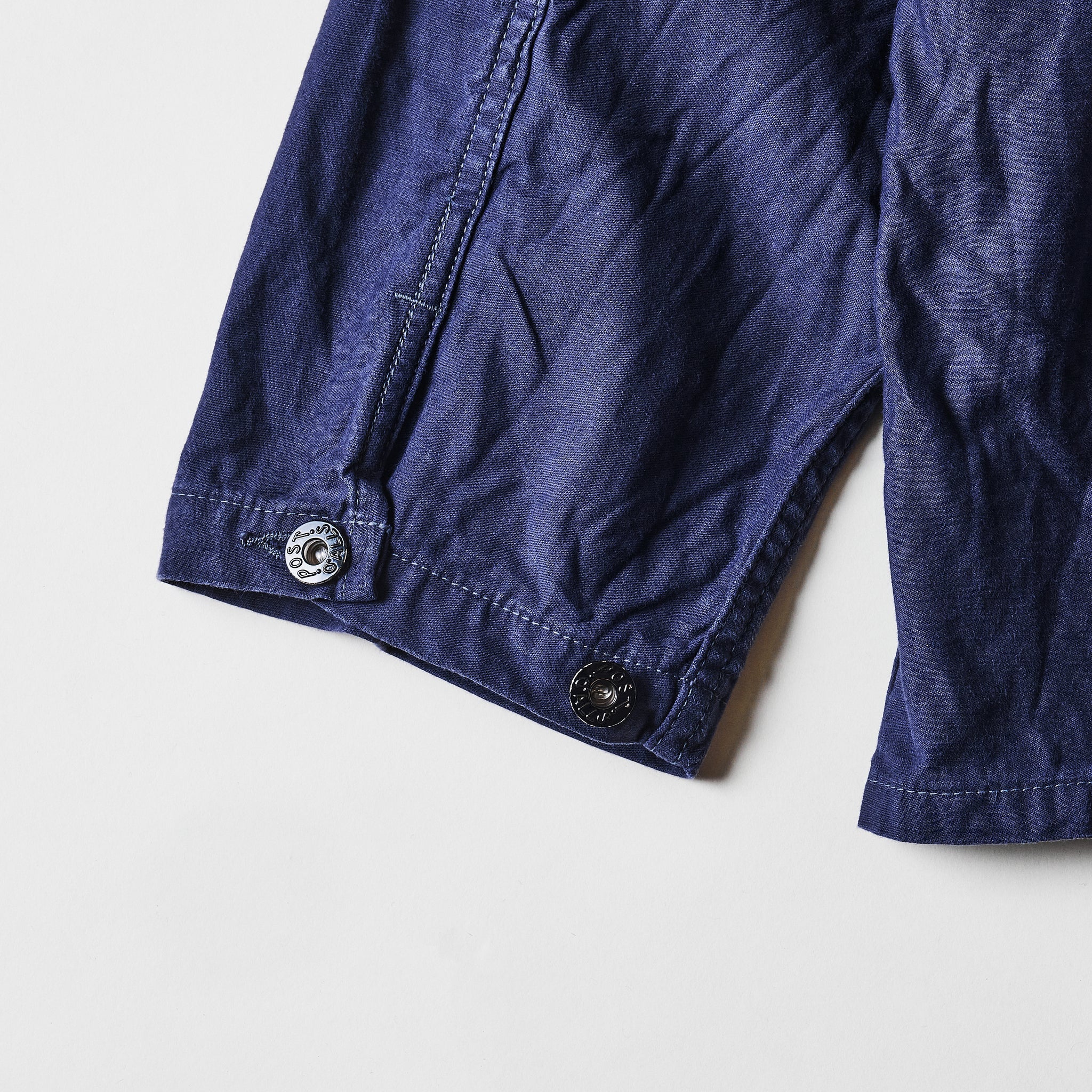 #1204-VMN Army Shirt : vintage sateen navy (23FW)