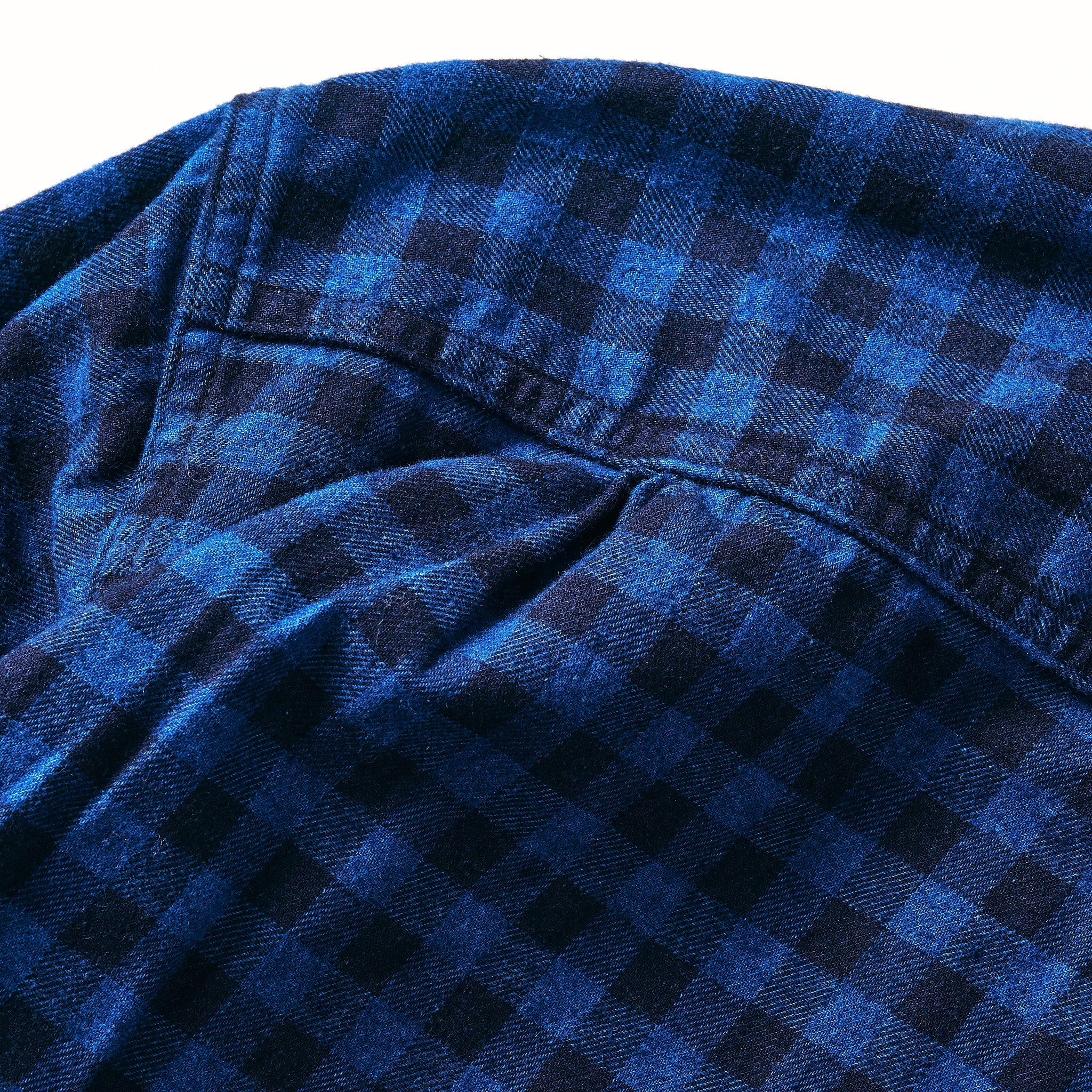 #1208-CF1 New Shirt : cotton flannel check indigo check 1