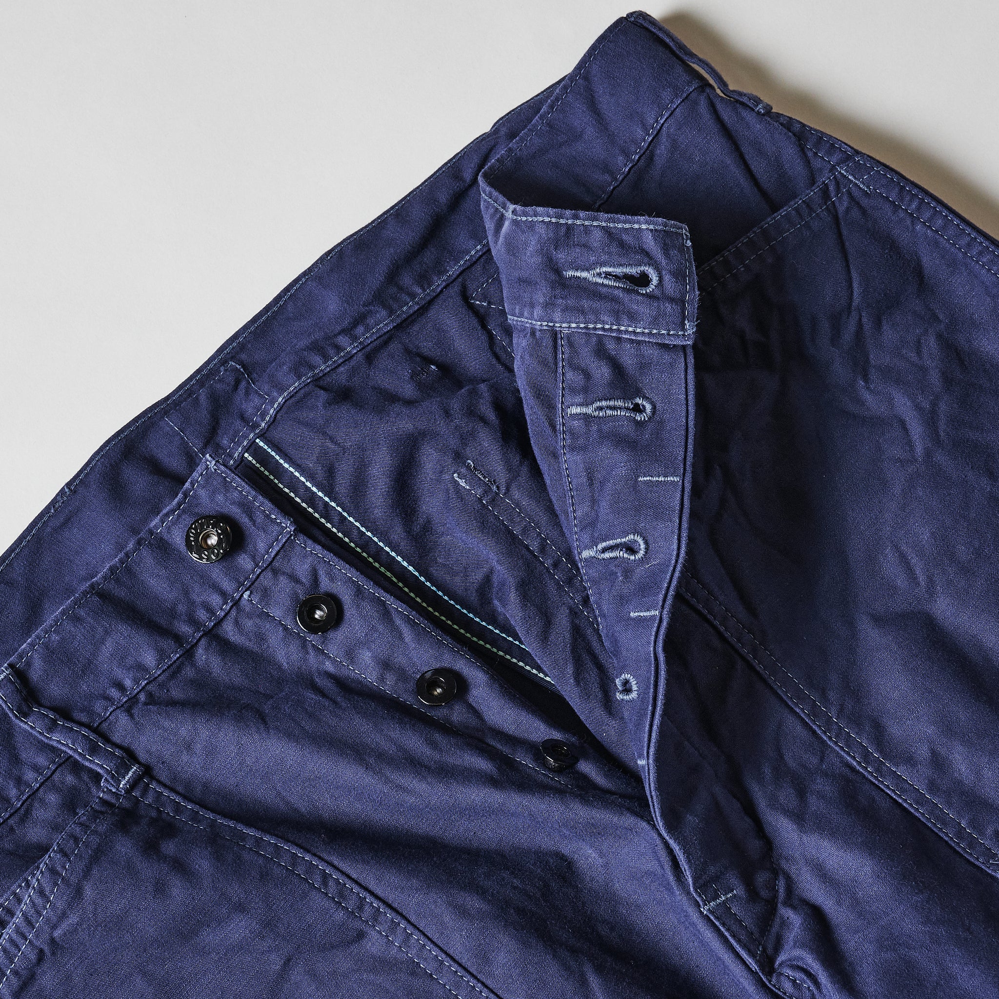 #1301-VMN Army Pants : vintage sateen navy