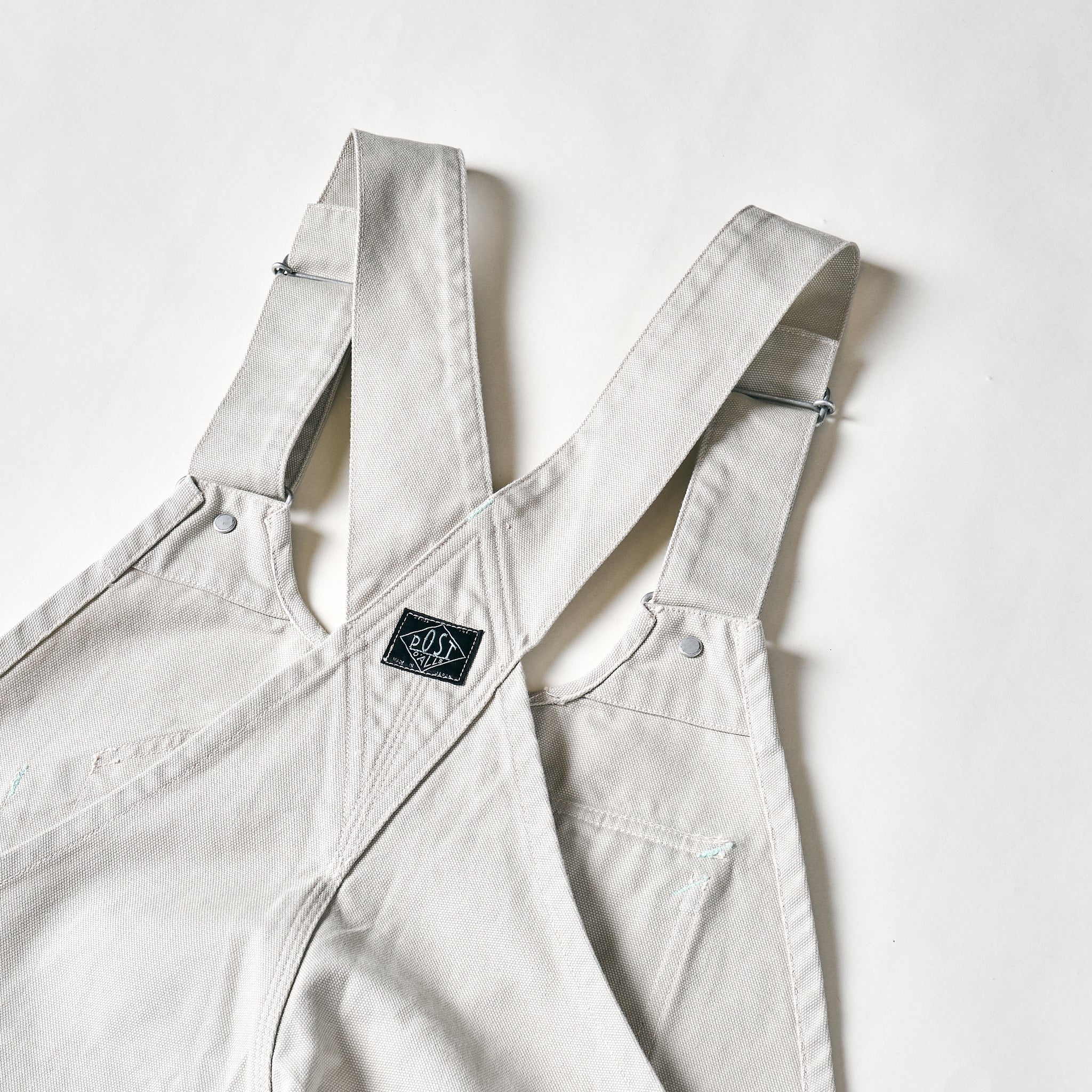 #1402-COS No.2 Overalls : cotton canvas stone