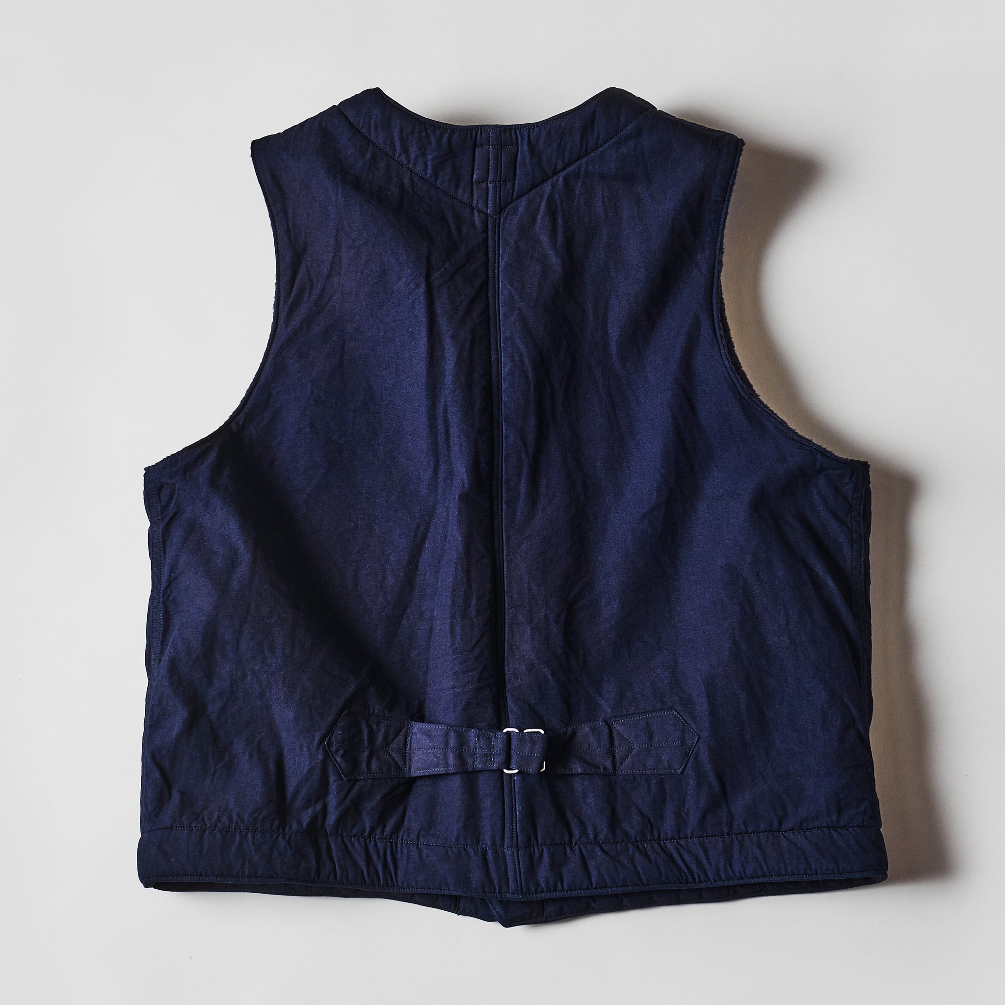 #1501-IS 1 Pocket Vest (Fleece Lined) : indigo sheeting x Polar Tech Sherpa