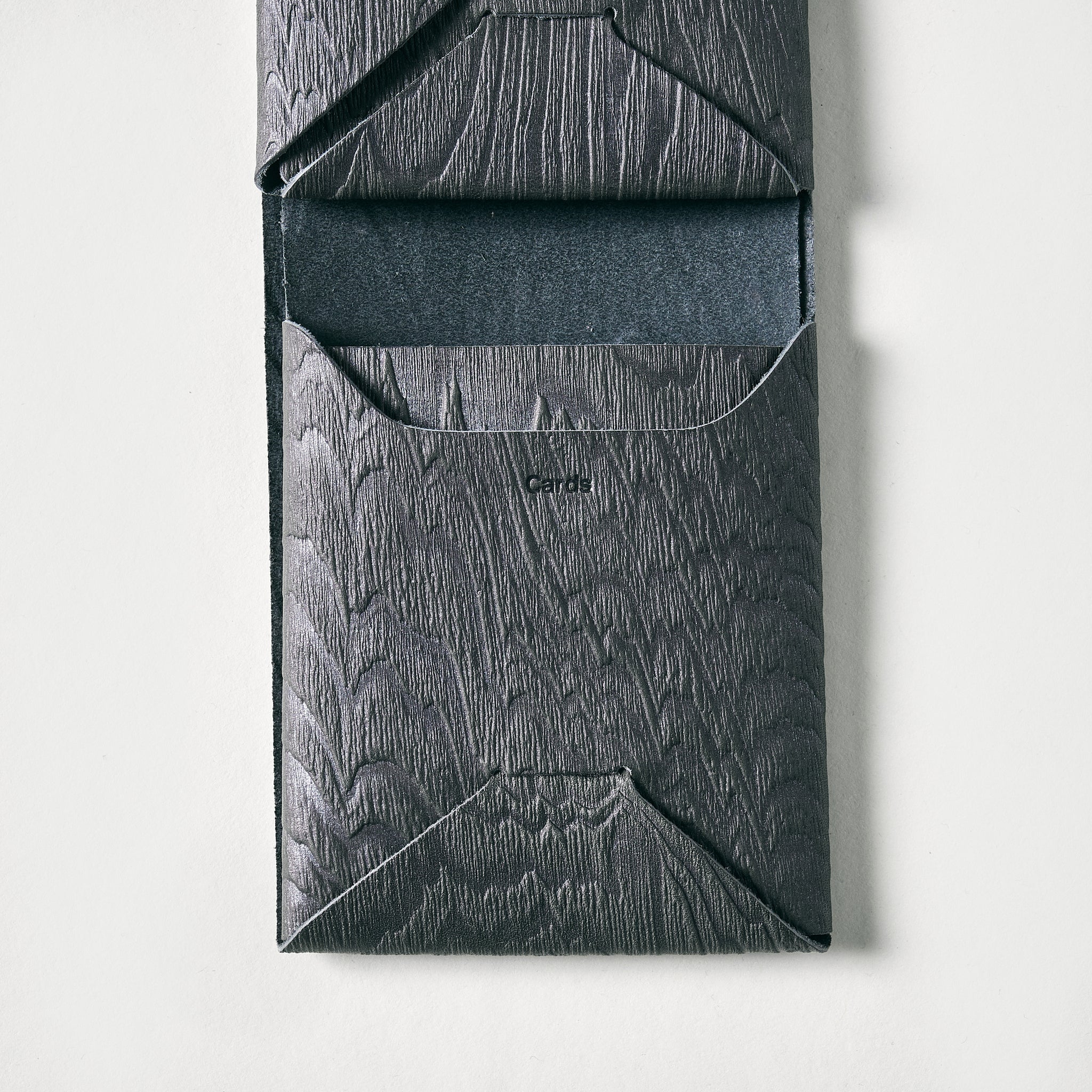 #4301-PT Plywood Leather Wallet : plywood leather taupe