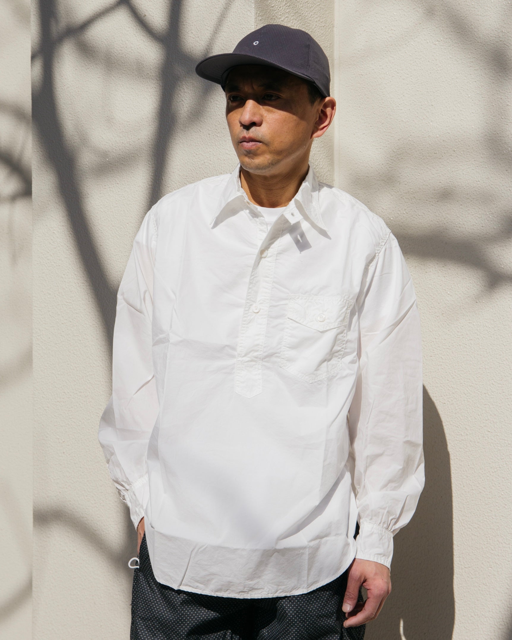 #3213 CPW The NAVY CUT : cotton poplin white