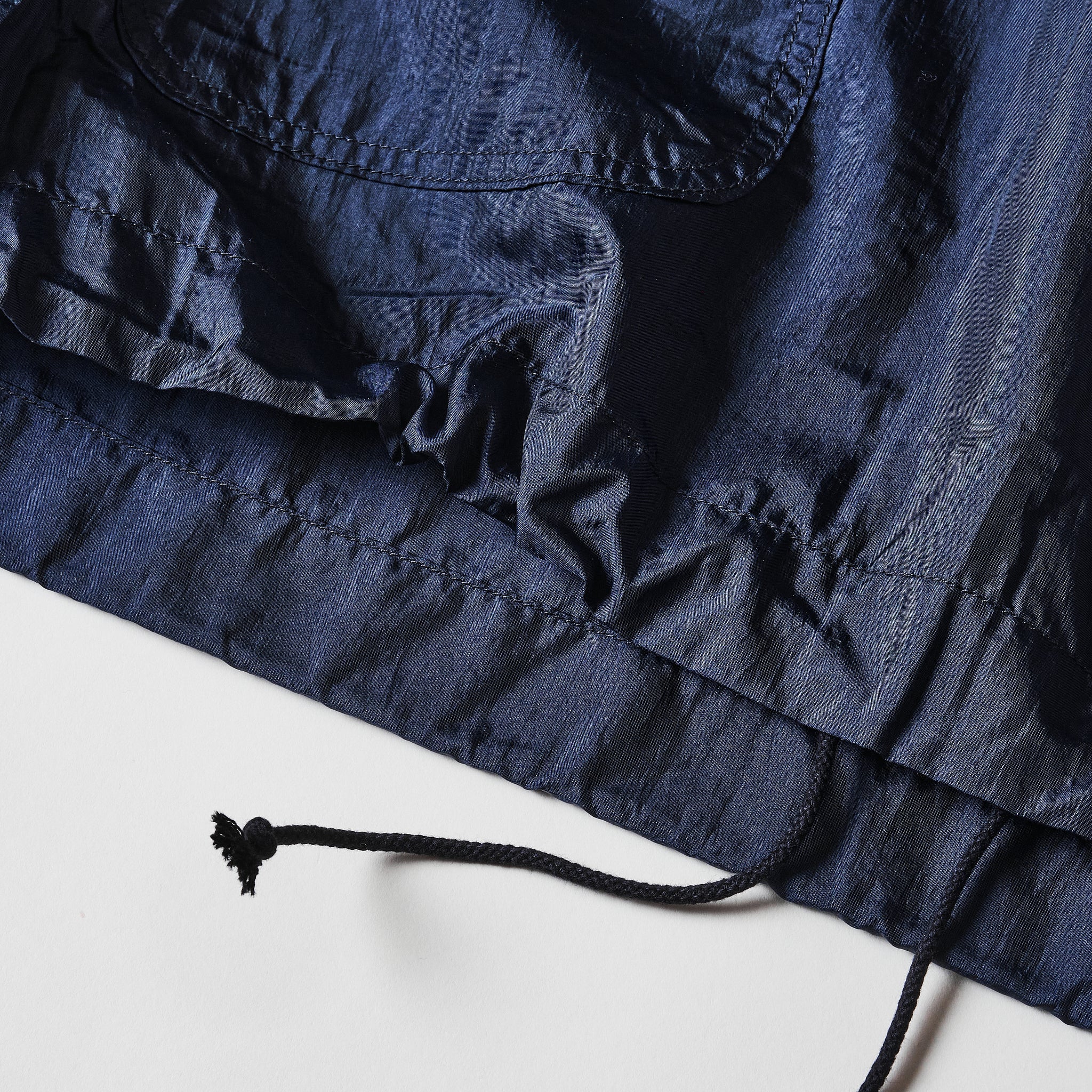 #1105-CTN NAVY Parka : crinkle nylon taffeta navy