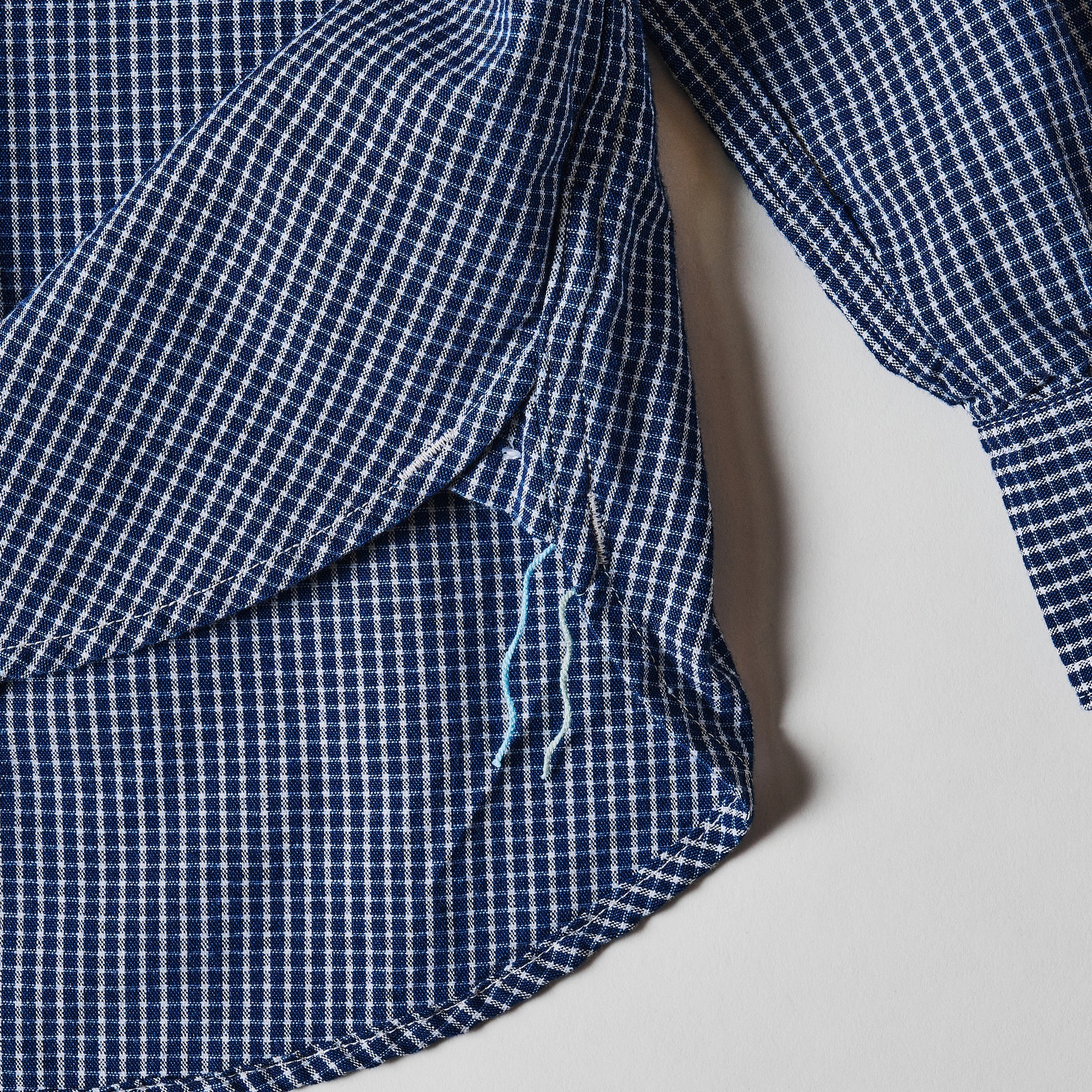 #1201-IC1 No.1 Shirt: indigo check 1