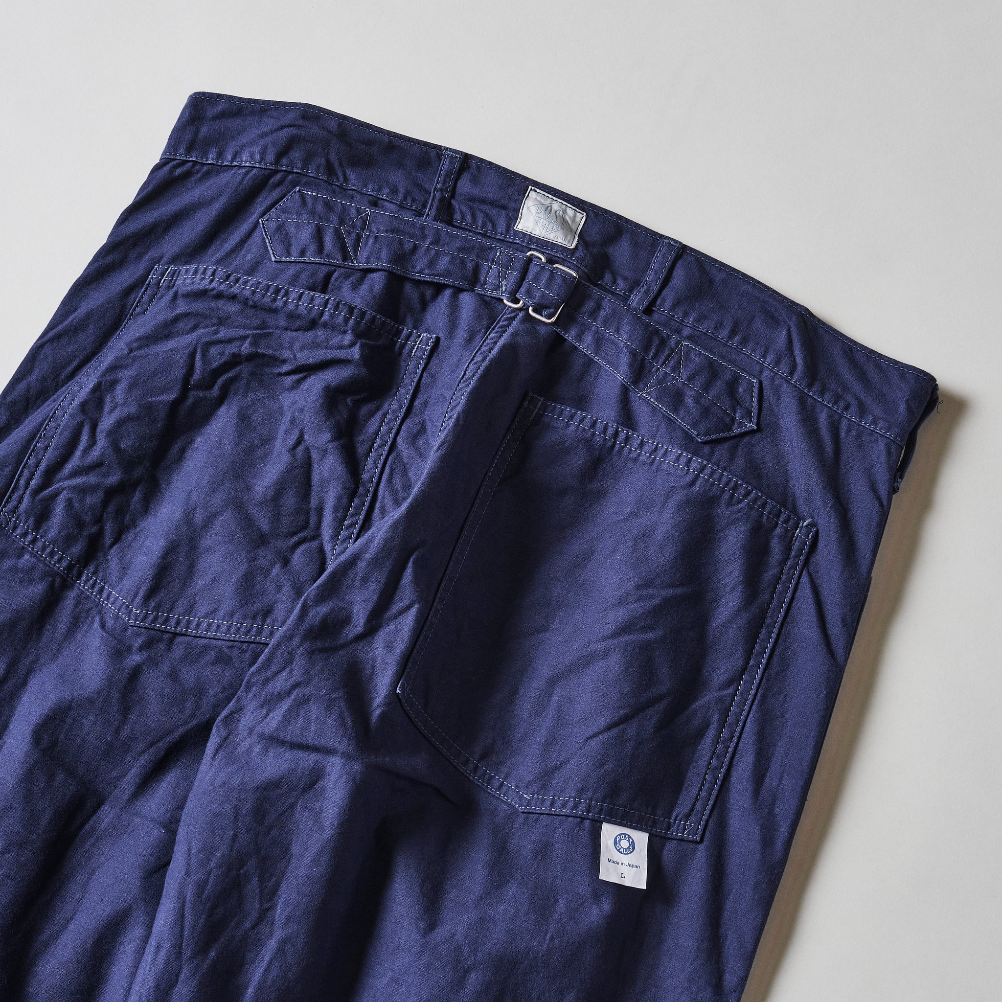 #1301-VMN Army Pants : vintage sateen navy