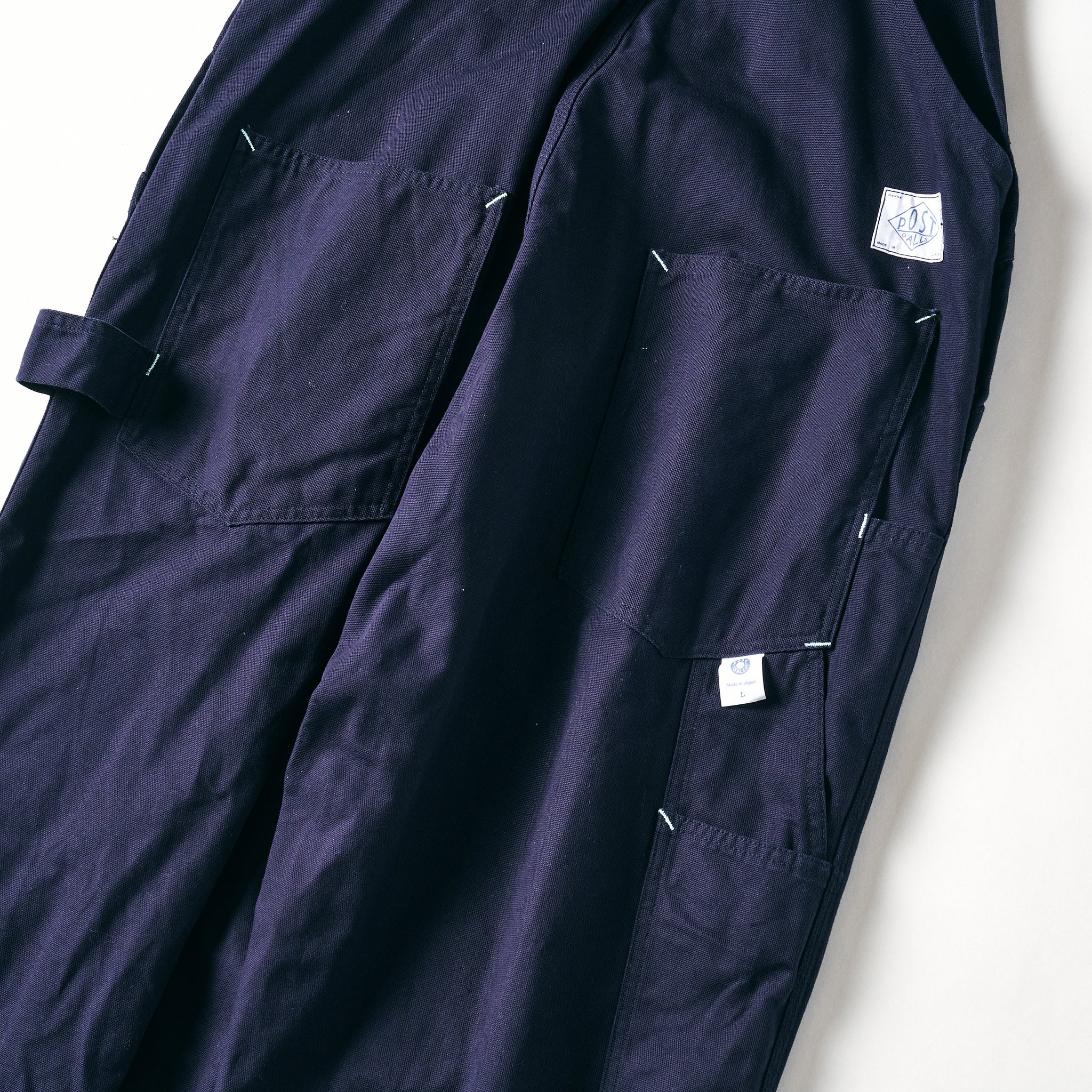 #1402-COD No.2 Overalls : cotton canvas dark navy
