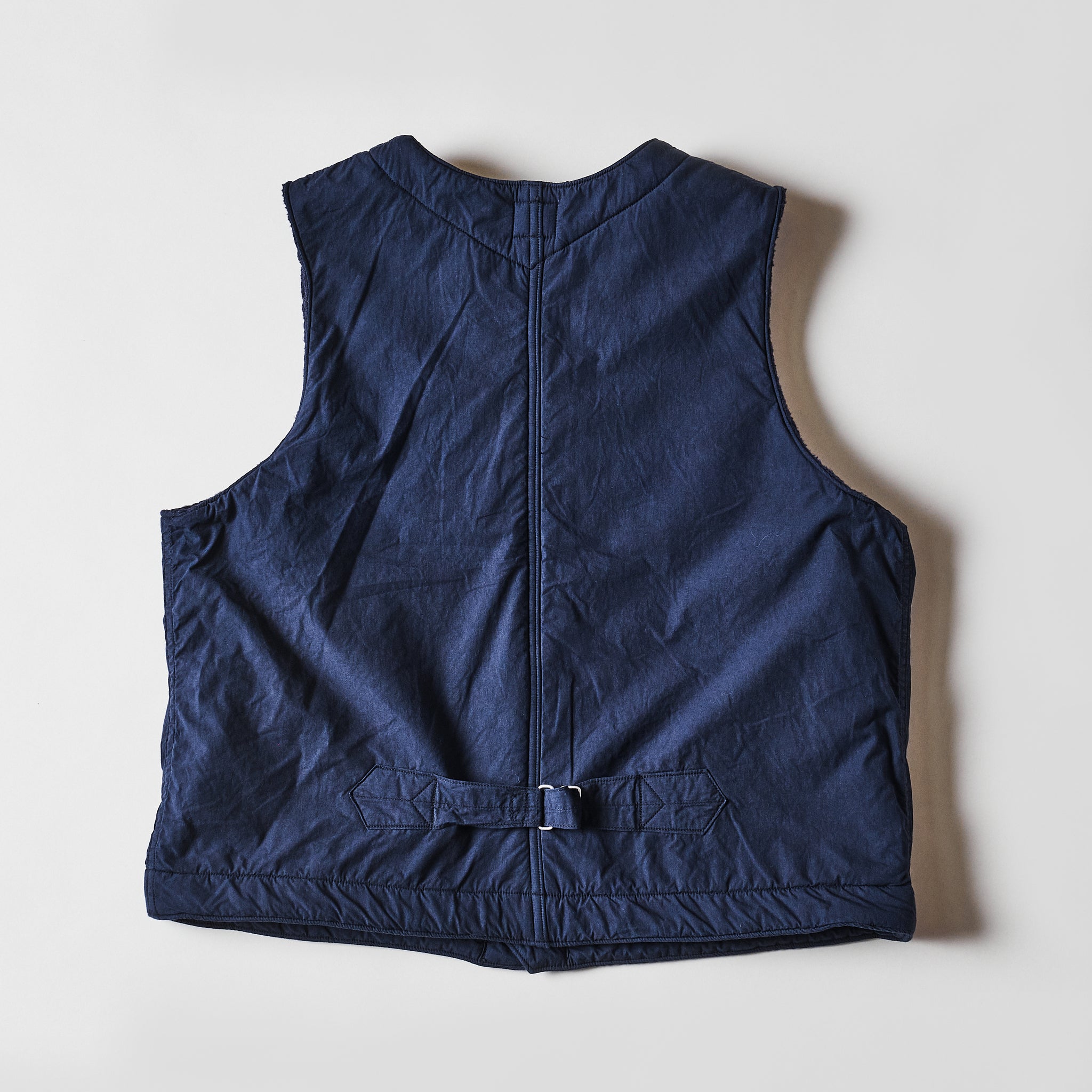 #1501-CPN 1 Pocket Vest (Fleece Lined) : cotton typewriter cloth x Polar Tech Sherpa navy