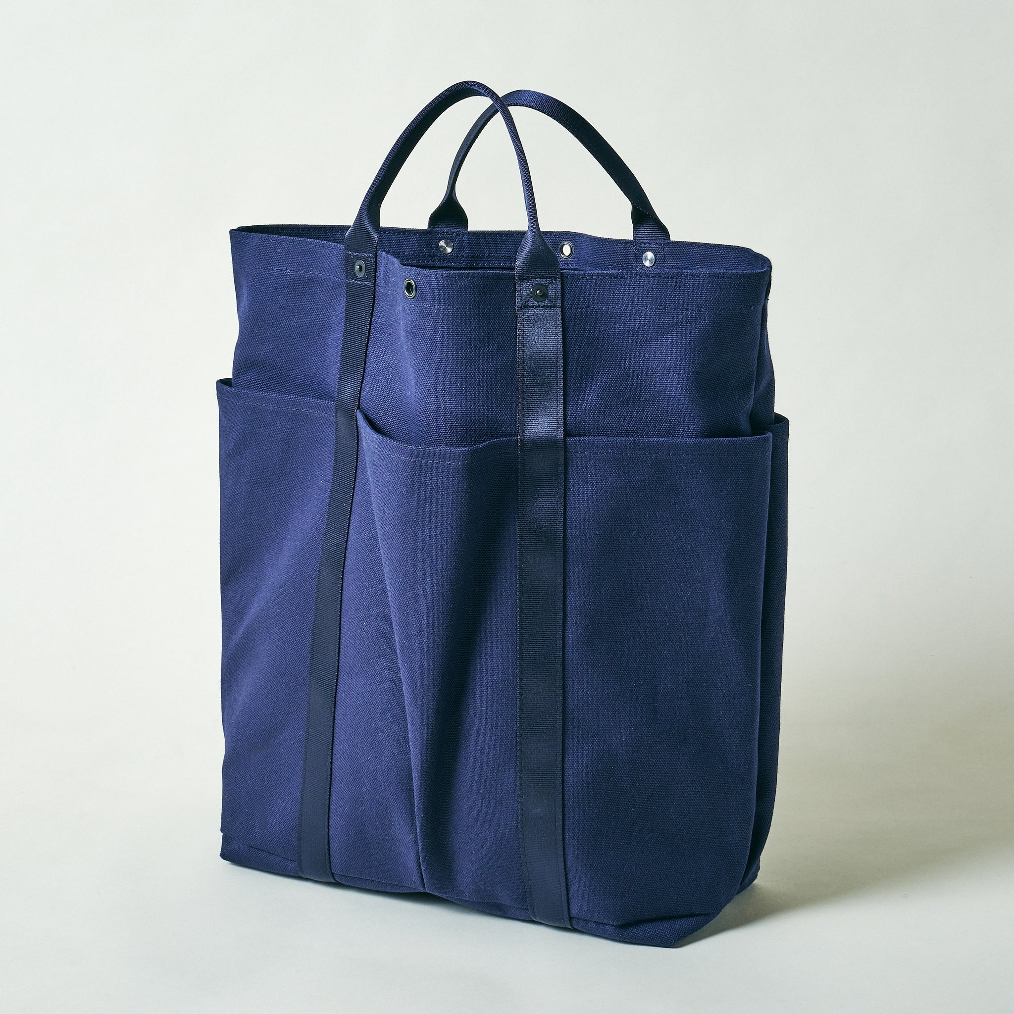 #4202-CN POS-Tote 2 : cotton canvas navy