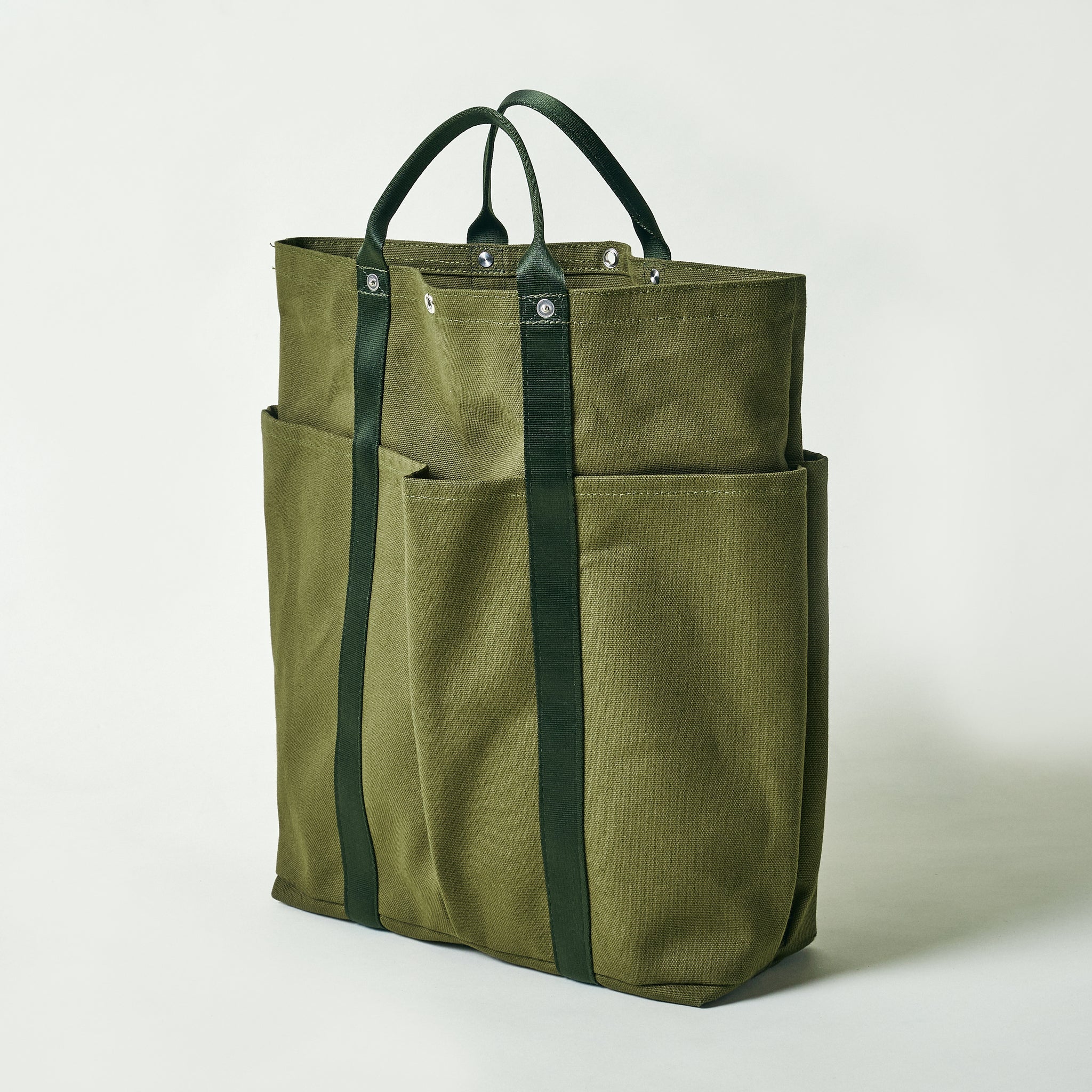 #4202-CO POS-Tote 2 : cotton canvas olive