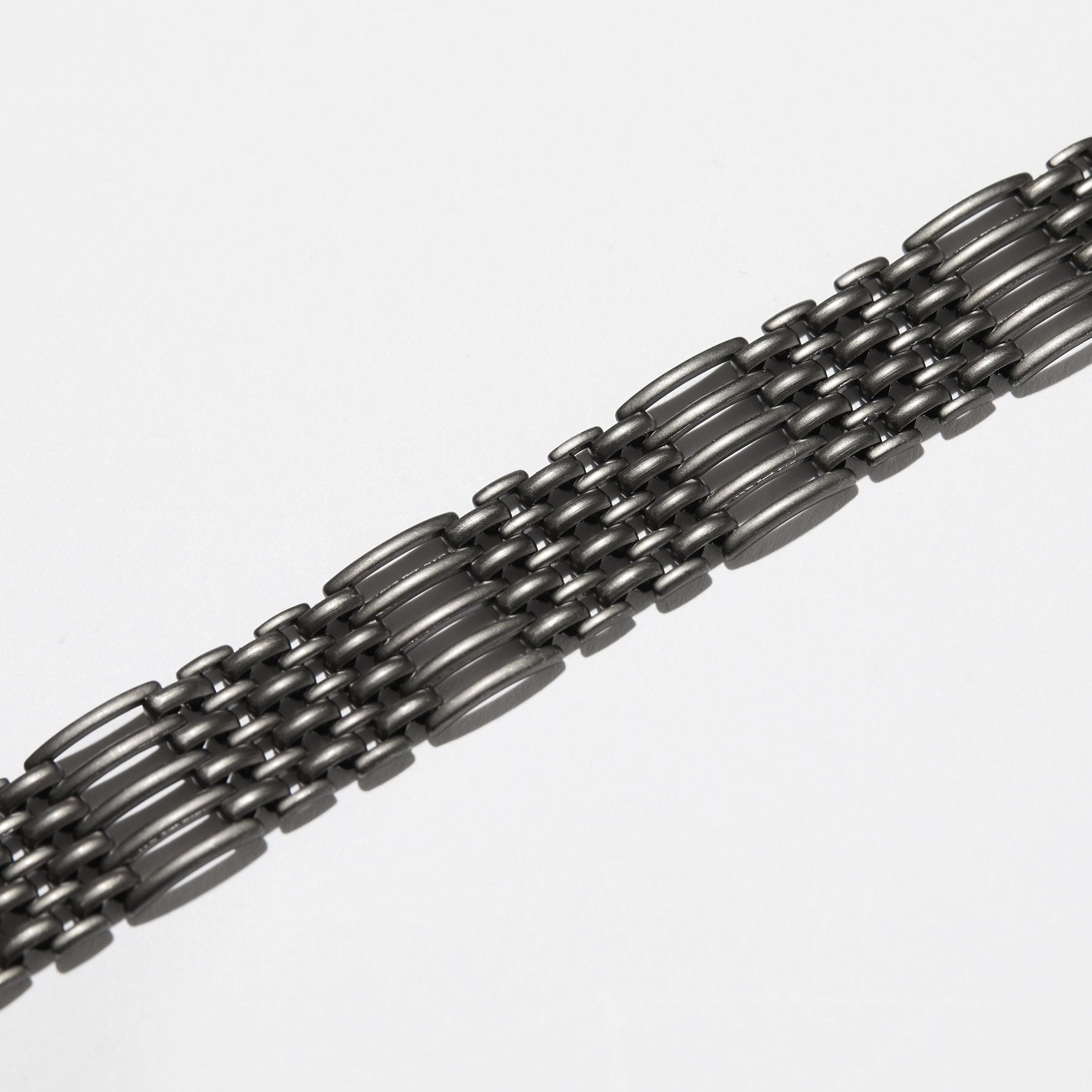 #3911-PB3 POST Bracelet #3 : brass flat black