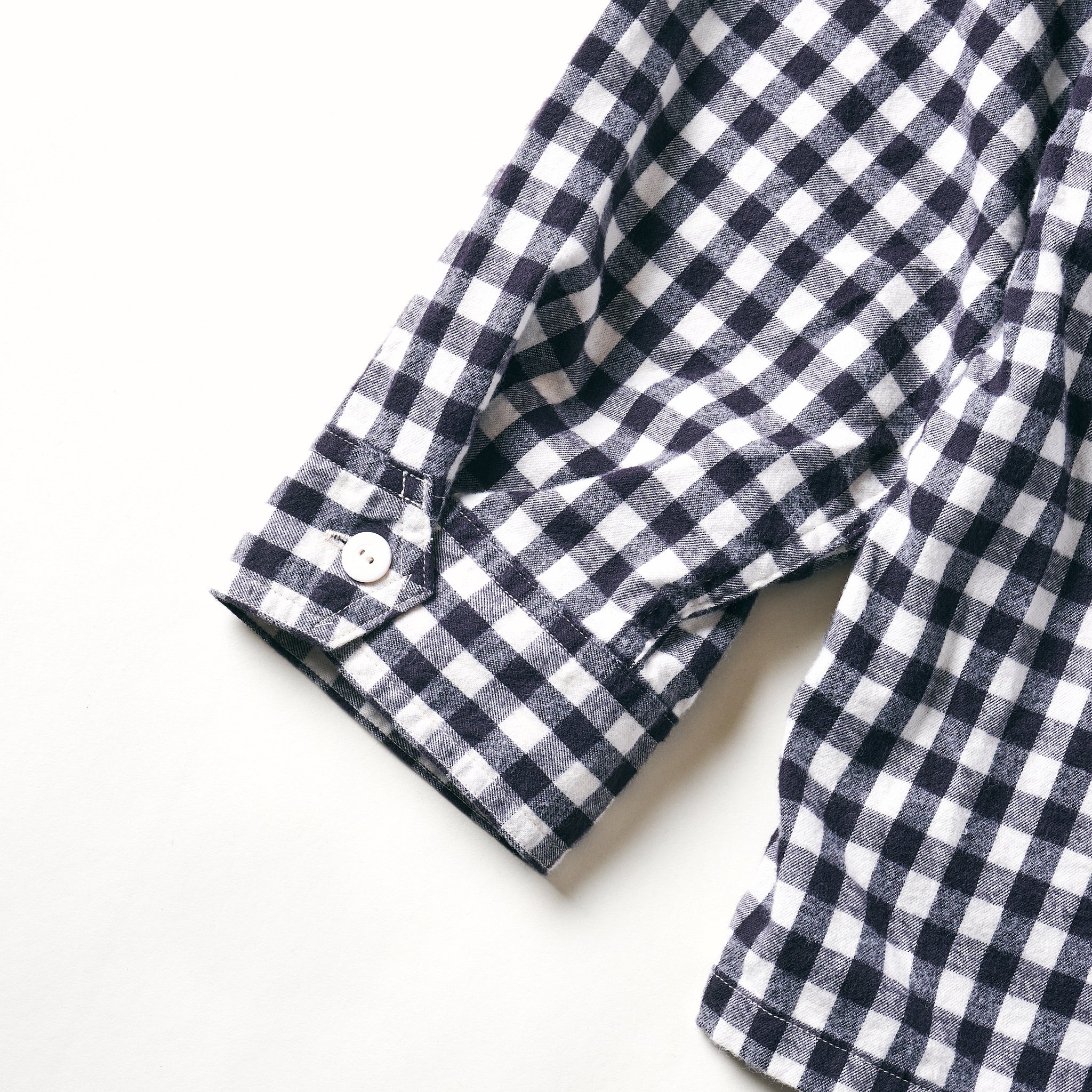 #1208-FBB New Shirt : flannel block check black
