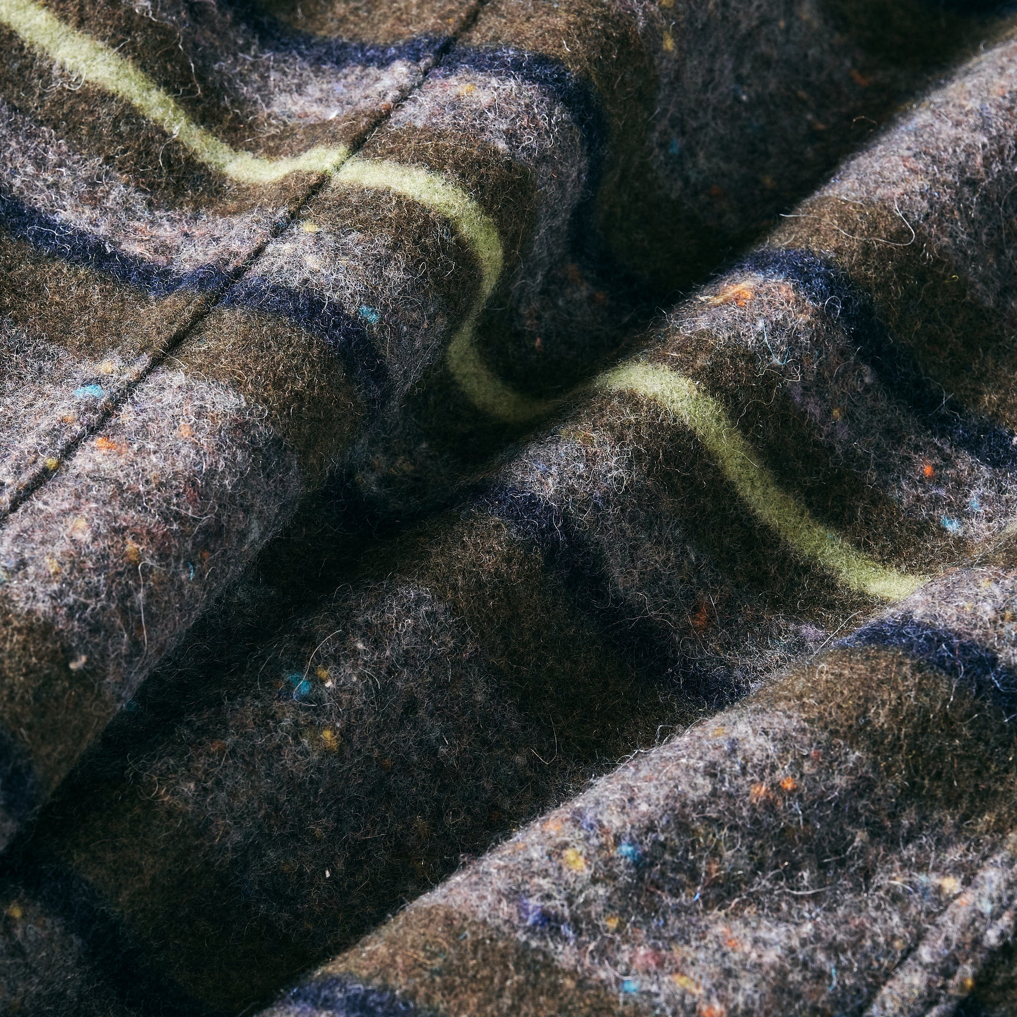 #3113DV-TWG POST43 DV : trashed wool green stripe